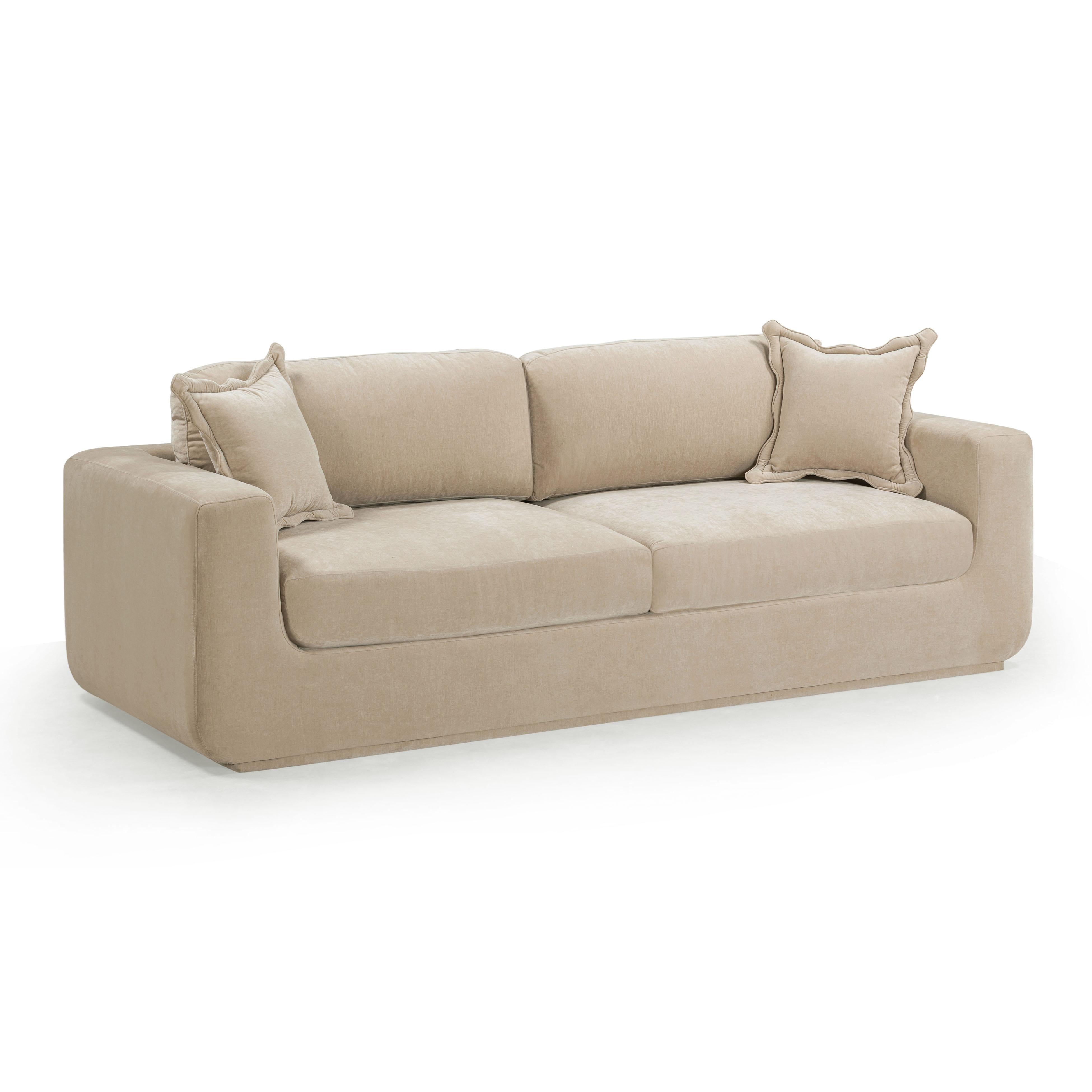 Miri Upcycled Contract-Grade Washed Velvet Sofa