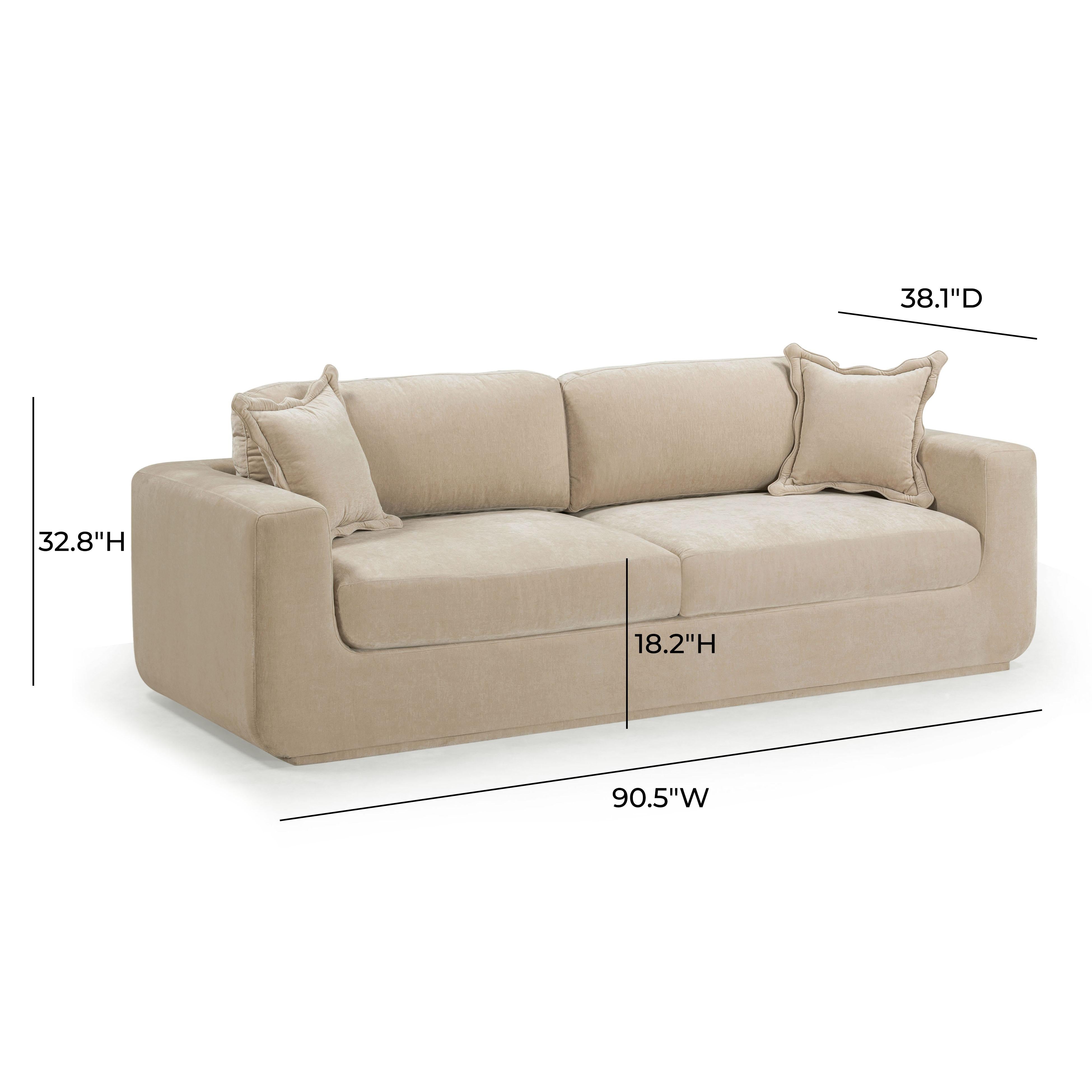 Miri Upcycled Contract-Grade Washed Velvet Sofa