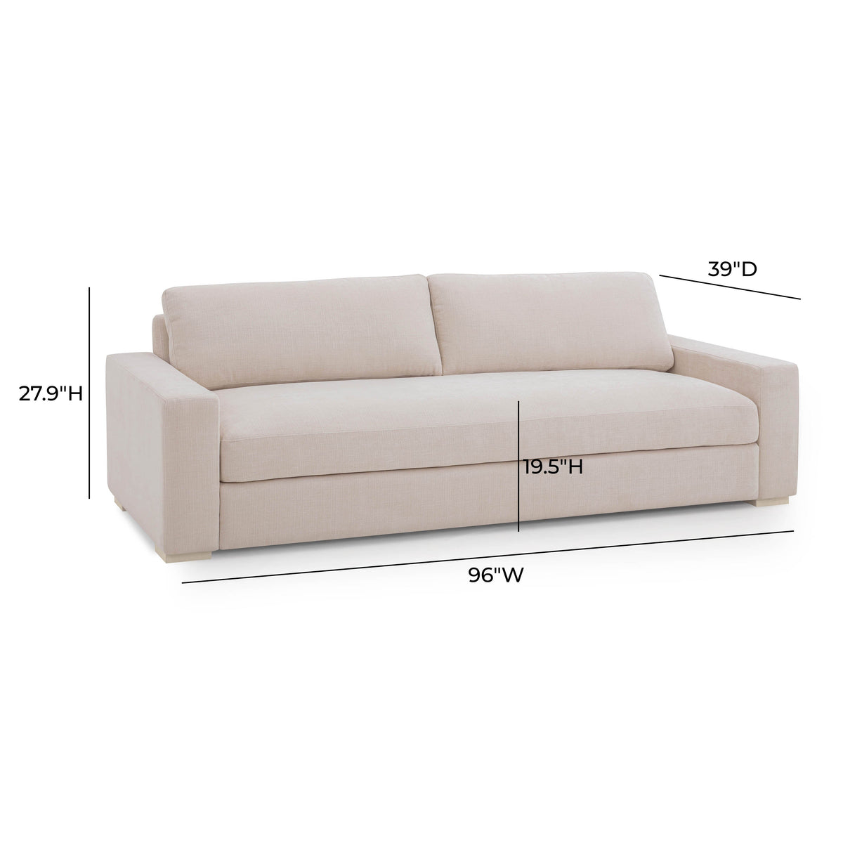 Beckham 96" Performance Chenille Sofa by TOV Furniture