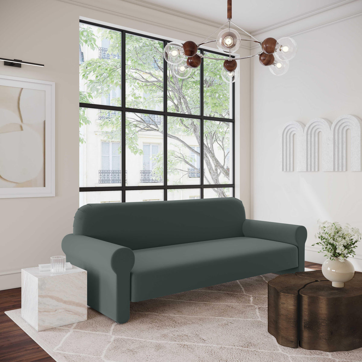 Keelee 84" Performance Velvet Sofa