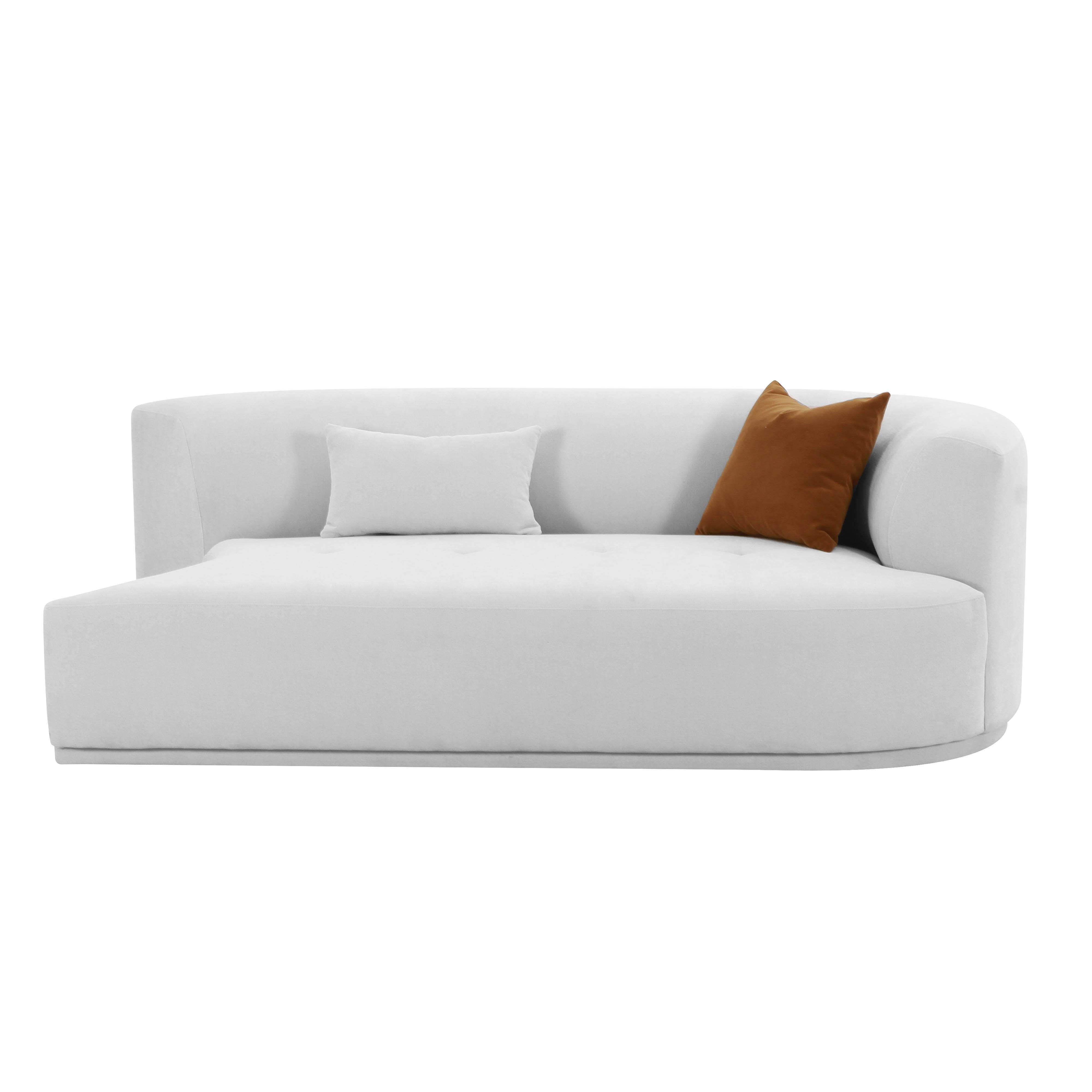 Fickle 82.5" Grey Performance Velvet Modular Loveseat