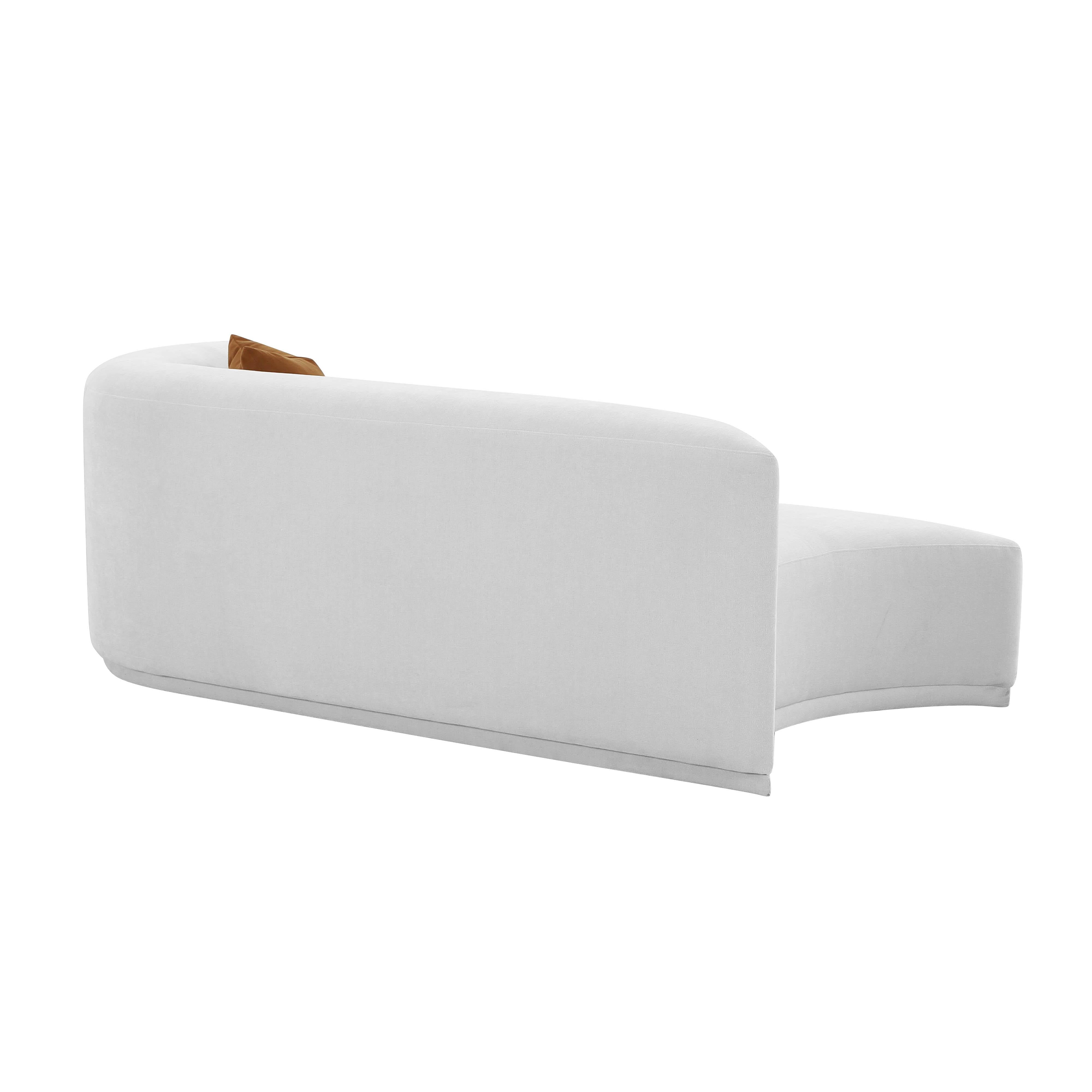 Fickle 82.5" Grey Performance Velvet Modular Loveseat