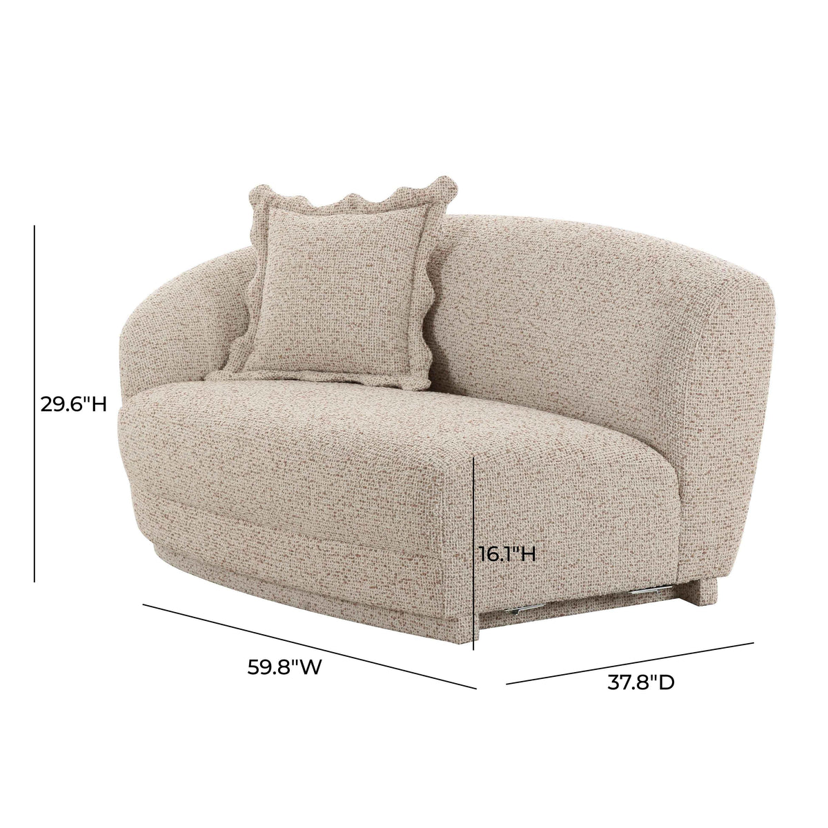 Marion 60" Two-Tone Textured Performance Boucle Loveseat