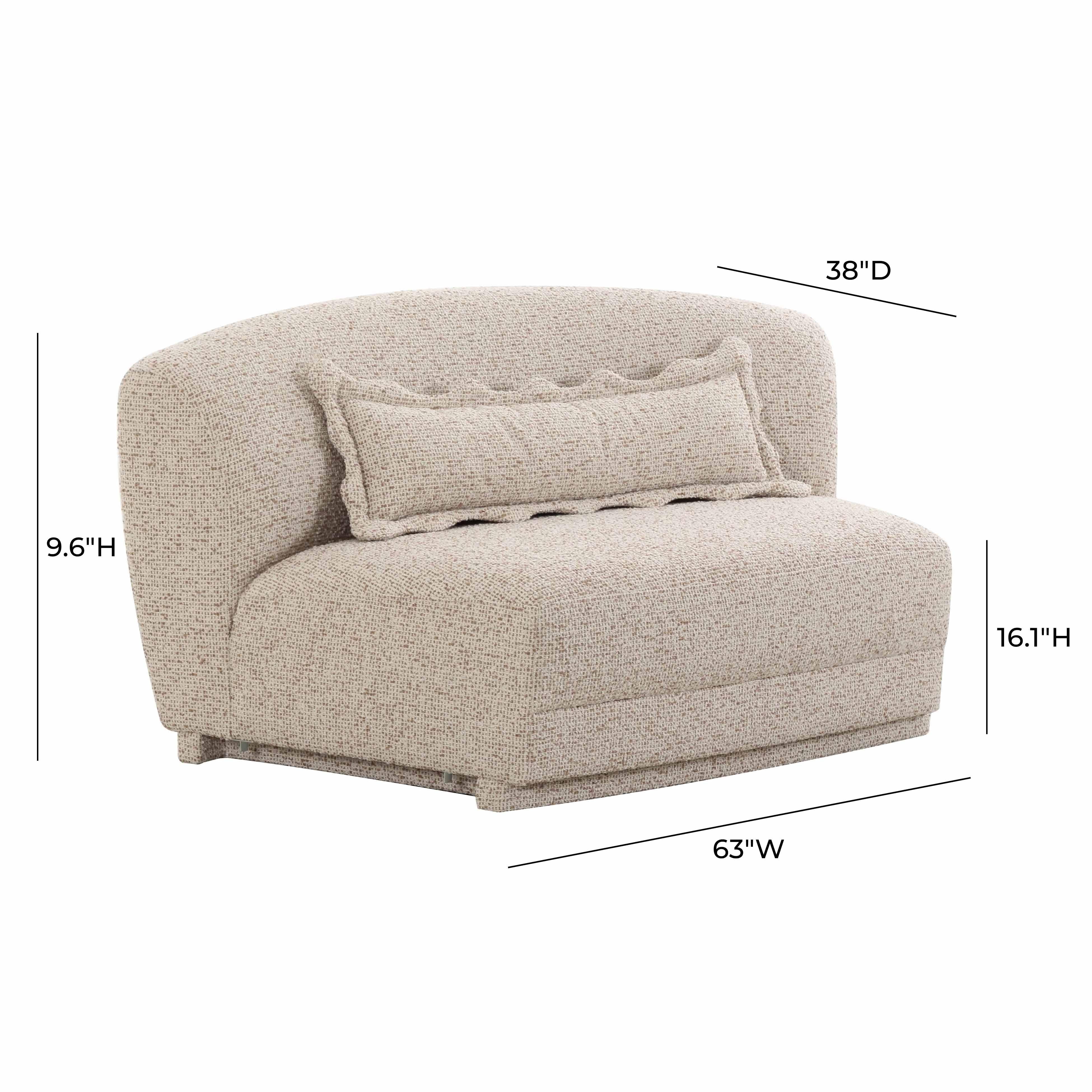 Marion 63" Two-Tone Textured Performance Boucle Armless Loveseat