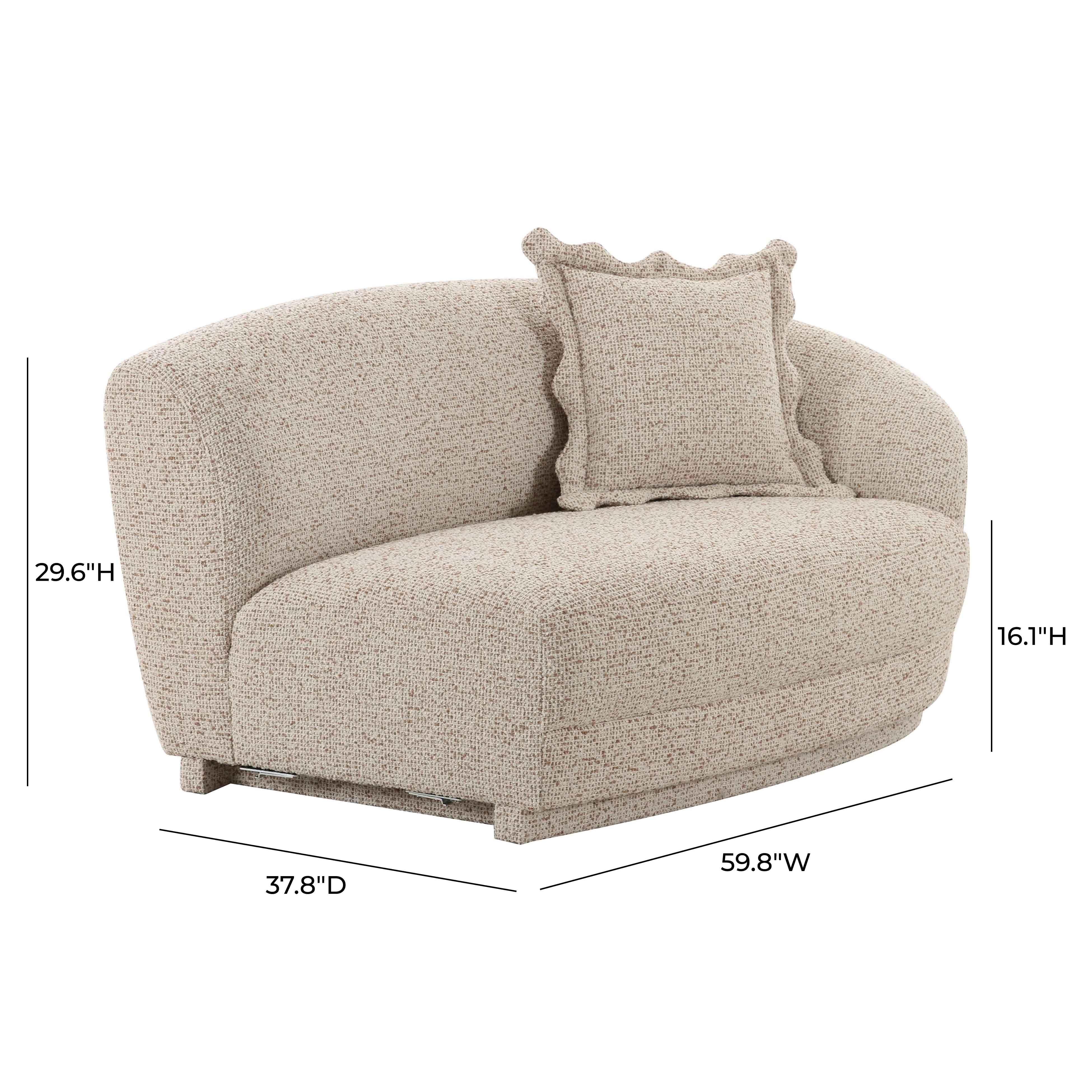 Marion 60" Two-Tone Textured Performance Boucle Loveseat