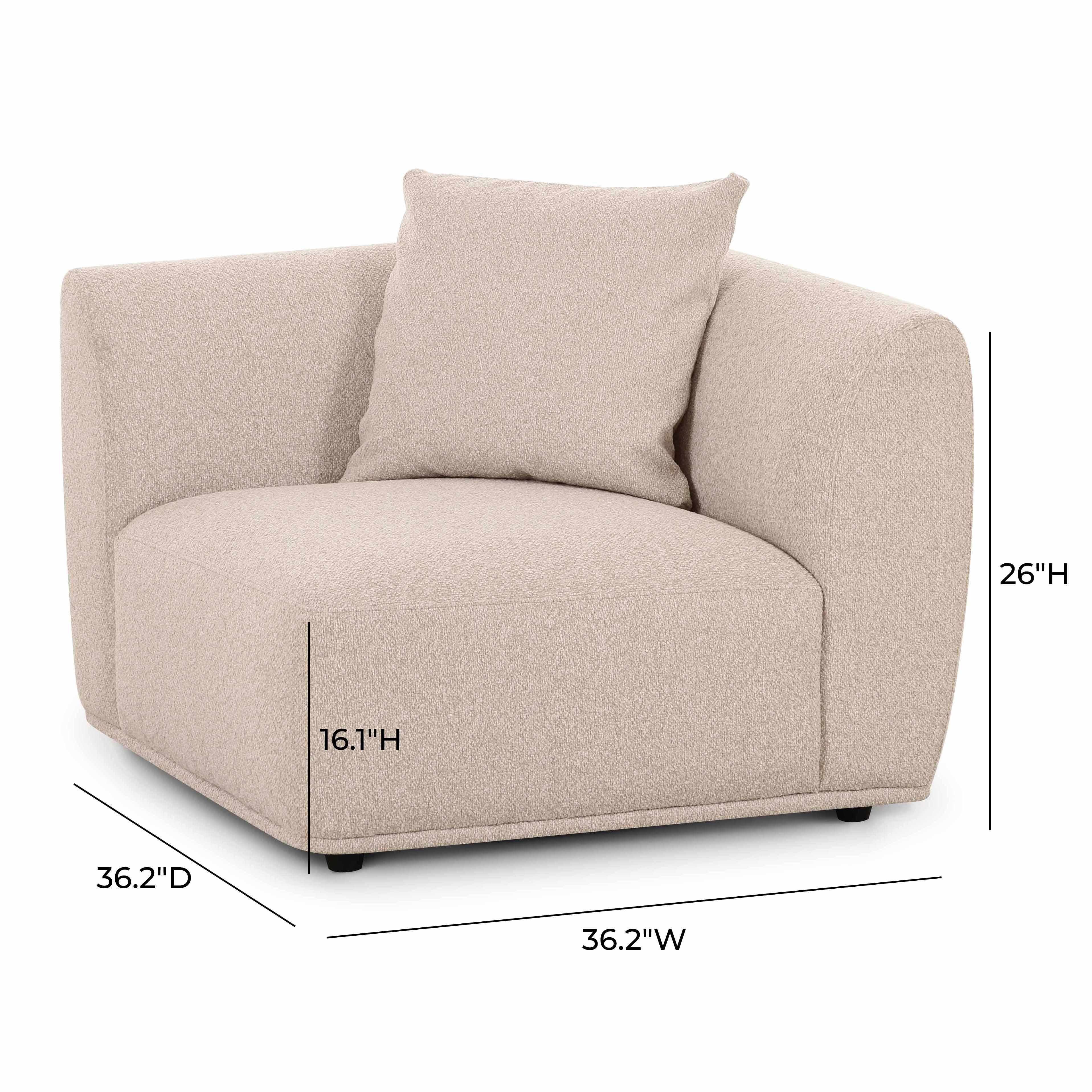 Sylvie Cream Performance Boucle Corner Chair