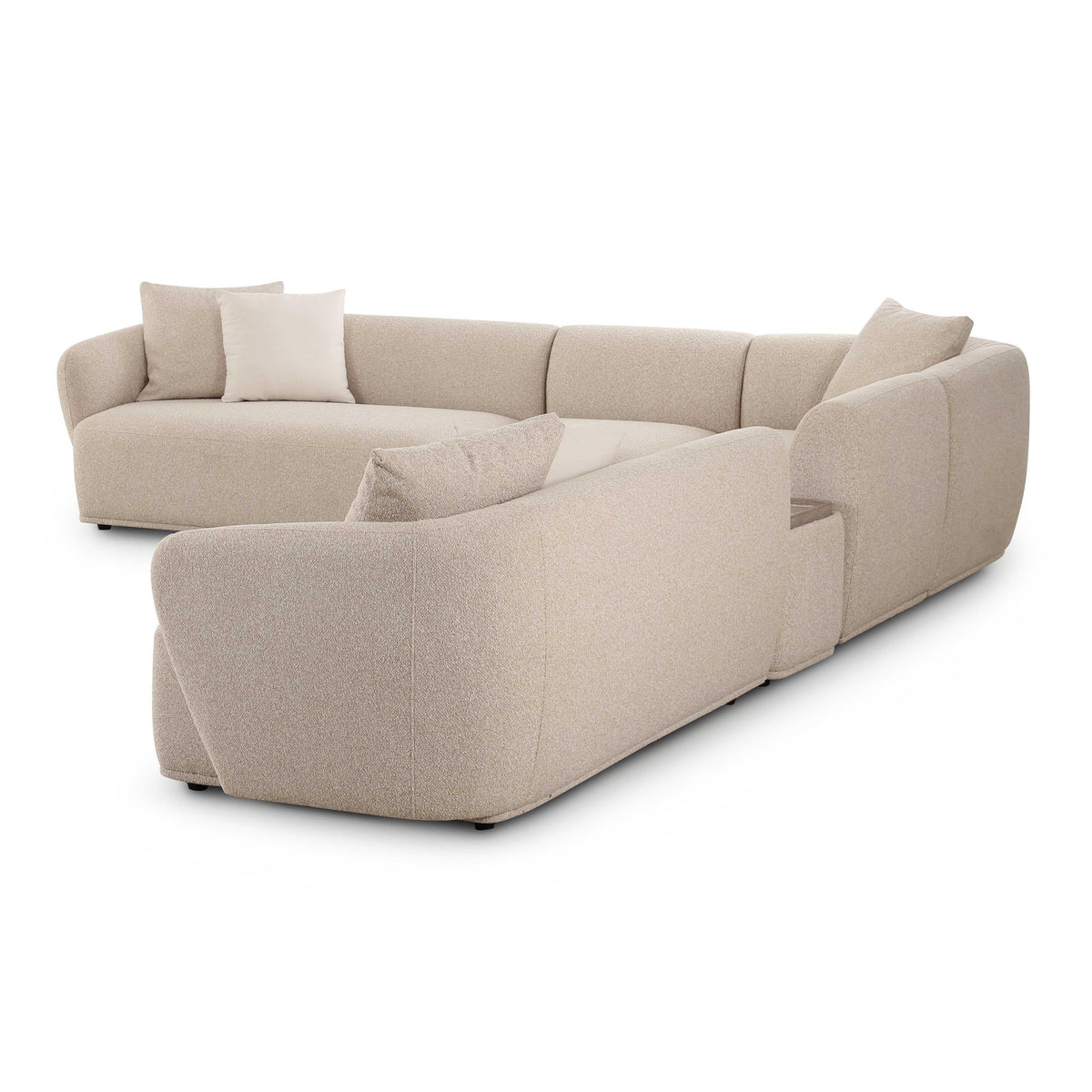 Sylvie 6-Piece Cream Performance Boucle Large Sectional