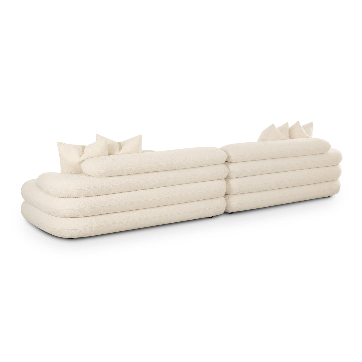 Lulu 141" Cream Performance Boucle Sofa
