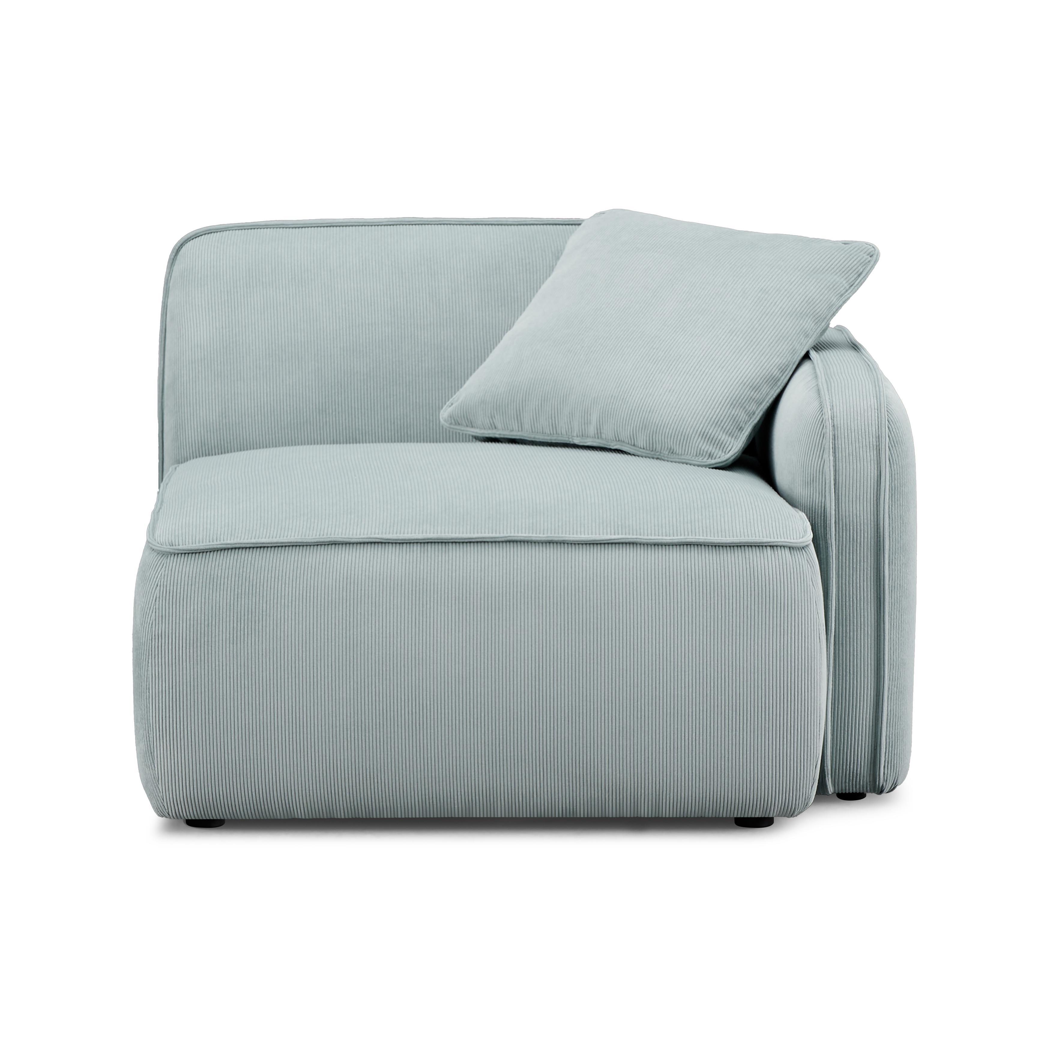 Travie Performance Corduroy Velvet RAF Corner Chair