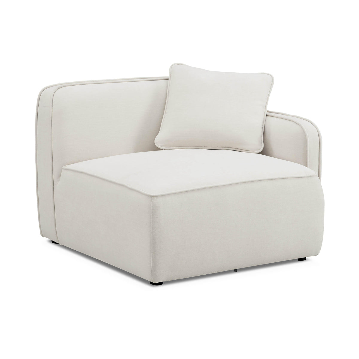 Travie Sand Upcycled Performance Linen RAF Corner Chair