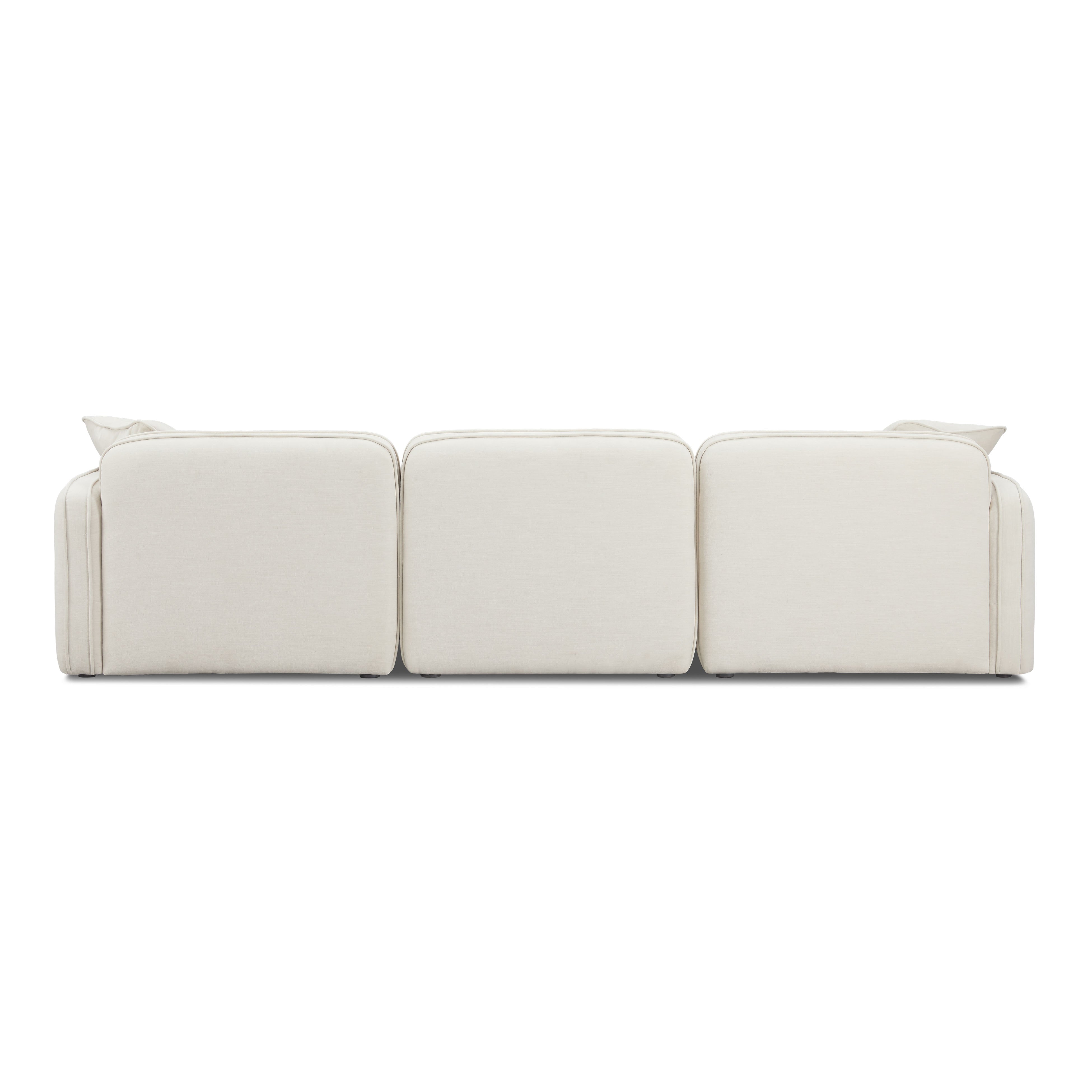 Travie Sand Upcycled Performance Linen Modular Sofa