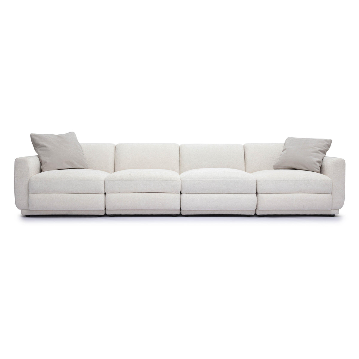 Perry 96" Cream Performance Chenille Modular Sofa
