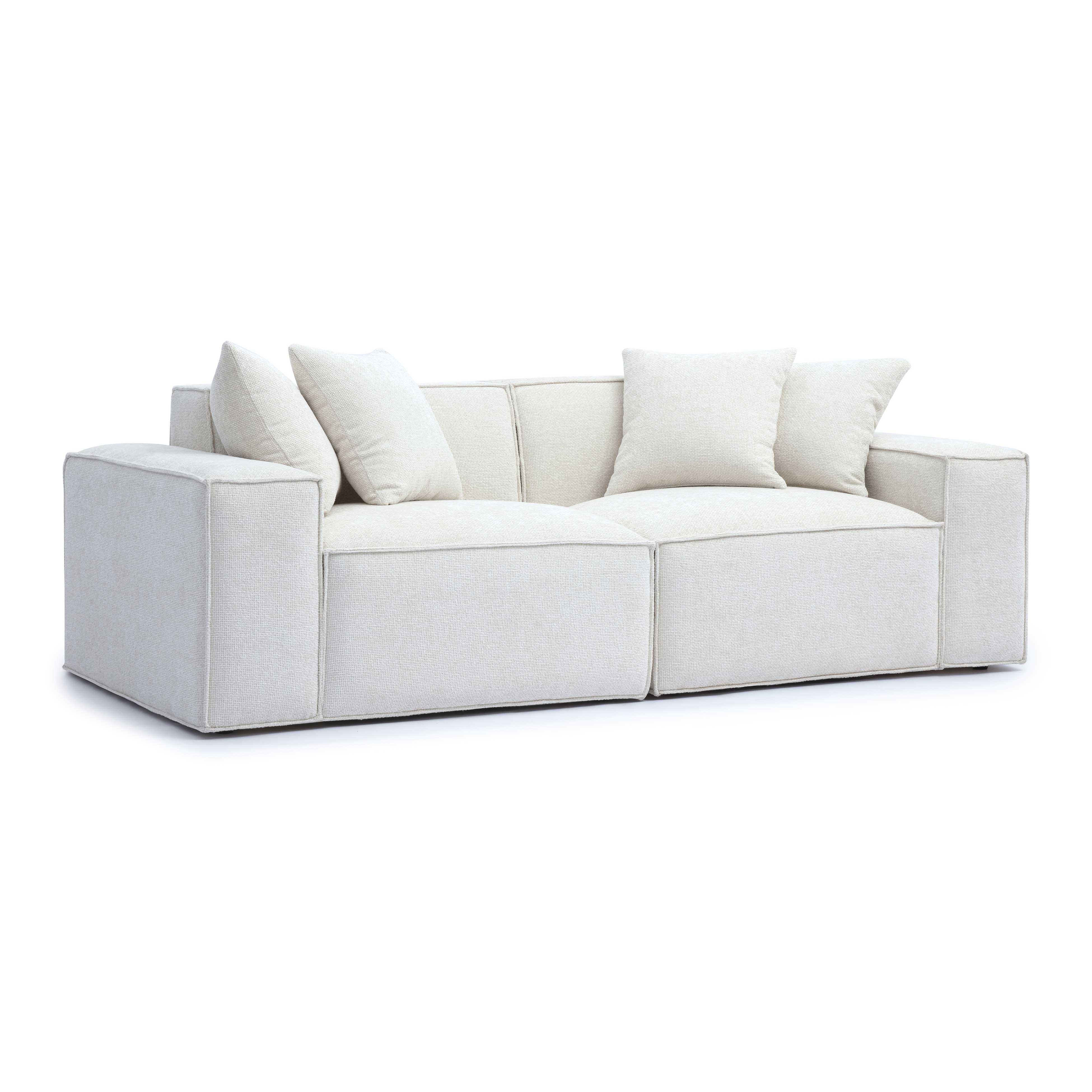 Mindy Performance Chenille Basketweave Modular Loveseat