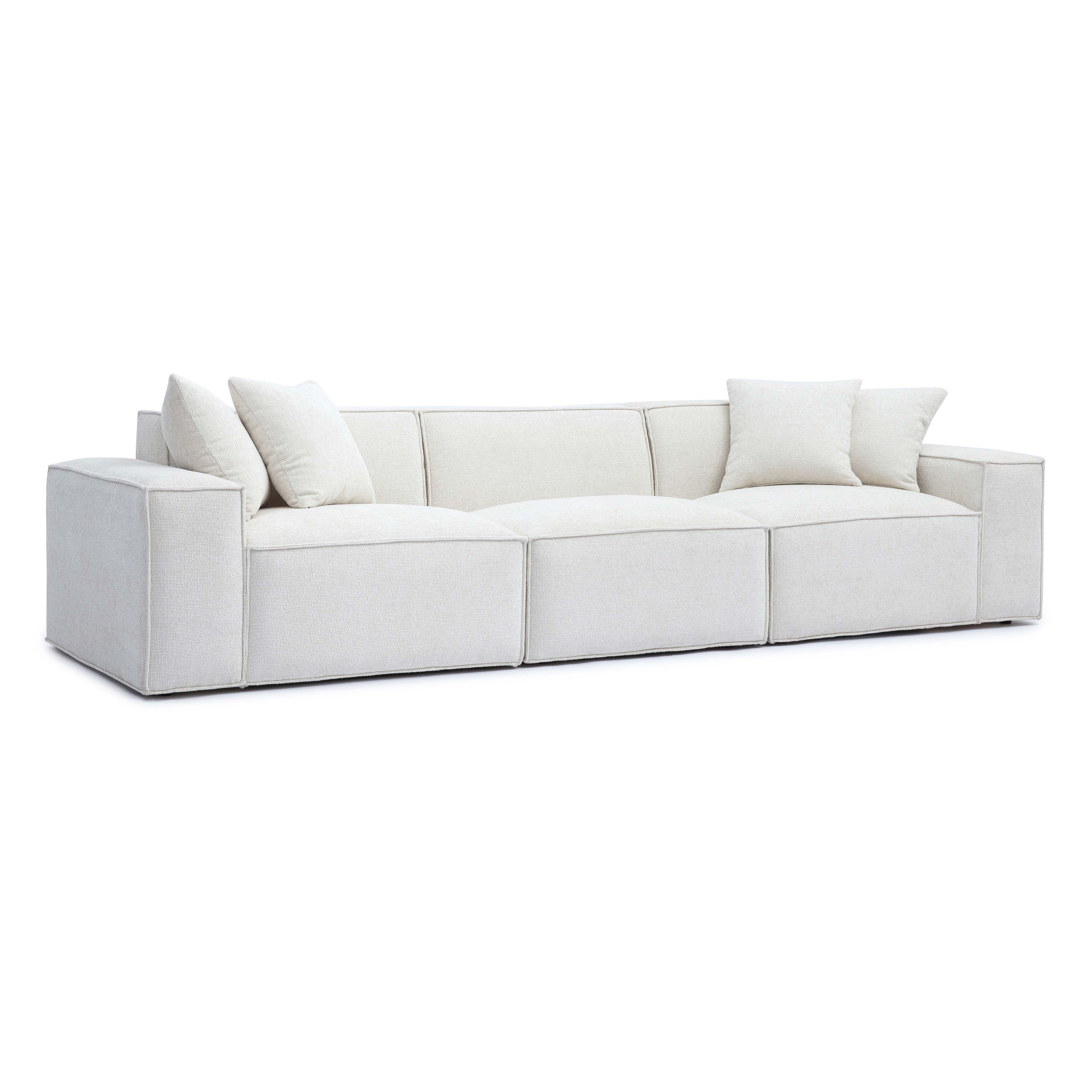 Mindy Performance Chenille Basketweave Modular Sofa