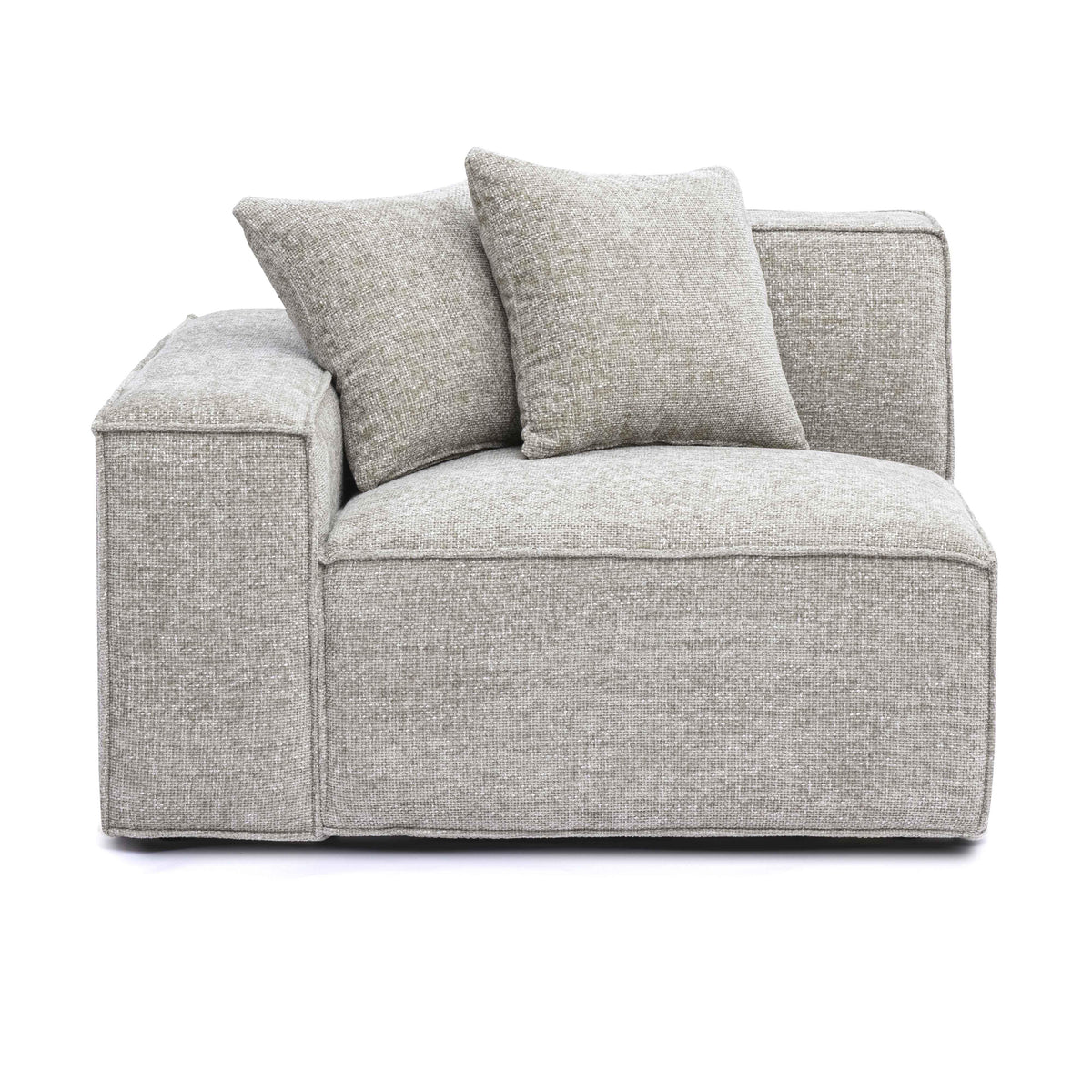 Mindy Performance Chenille Basketweave Modular Corner Chair