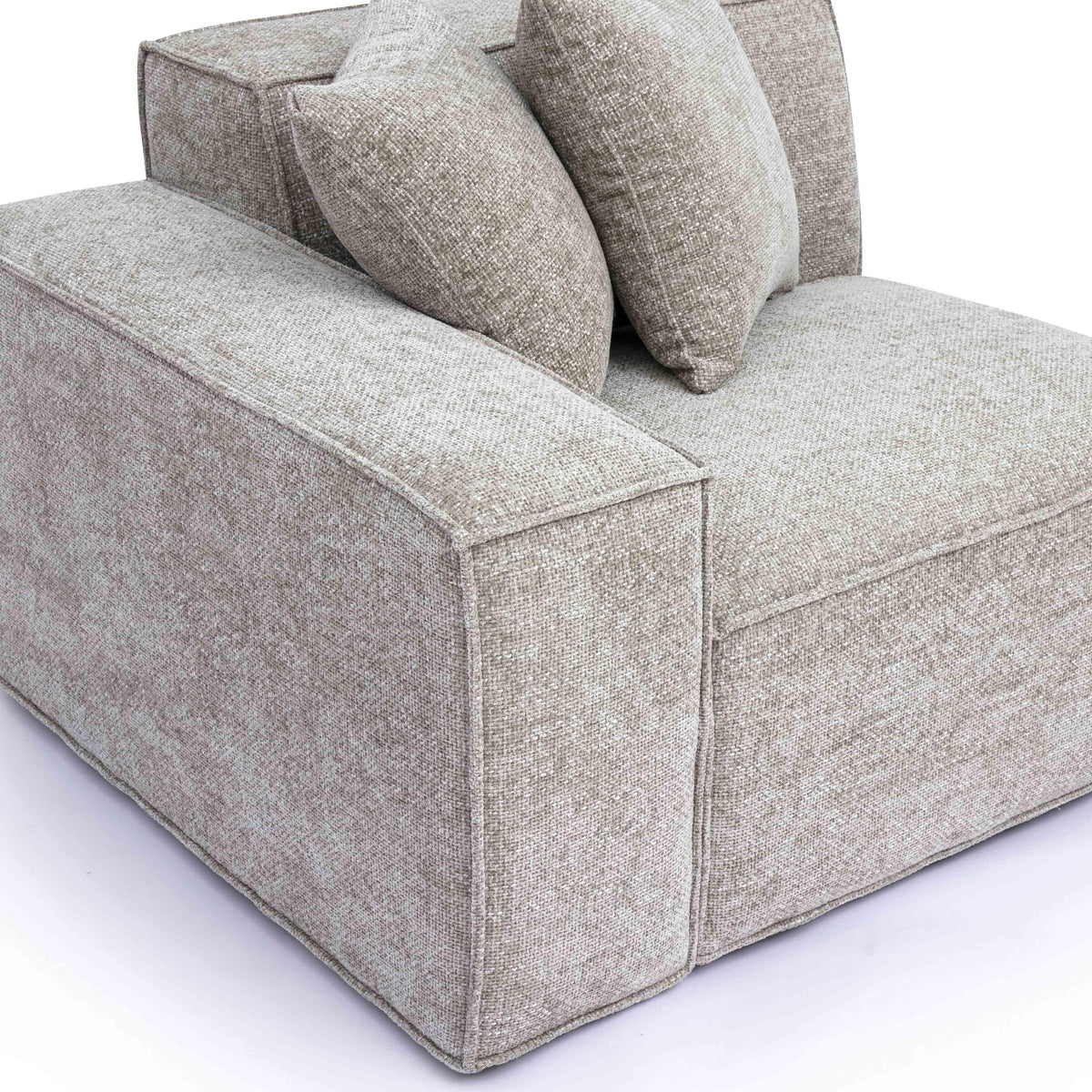 Mindy Performance Chenille Basketweave Modular Corner Chair