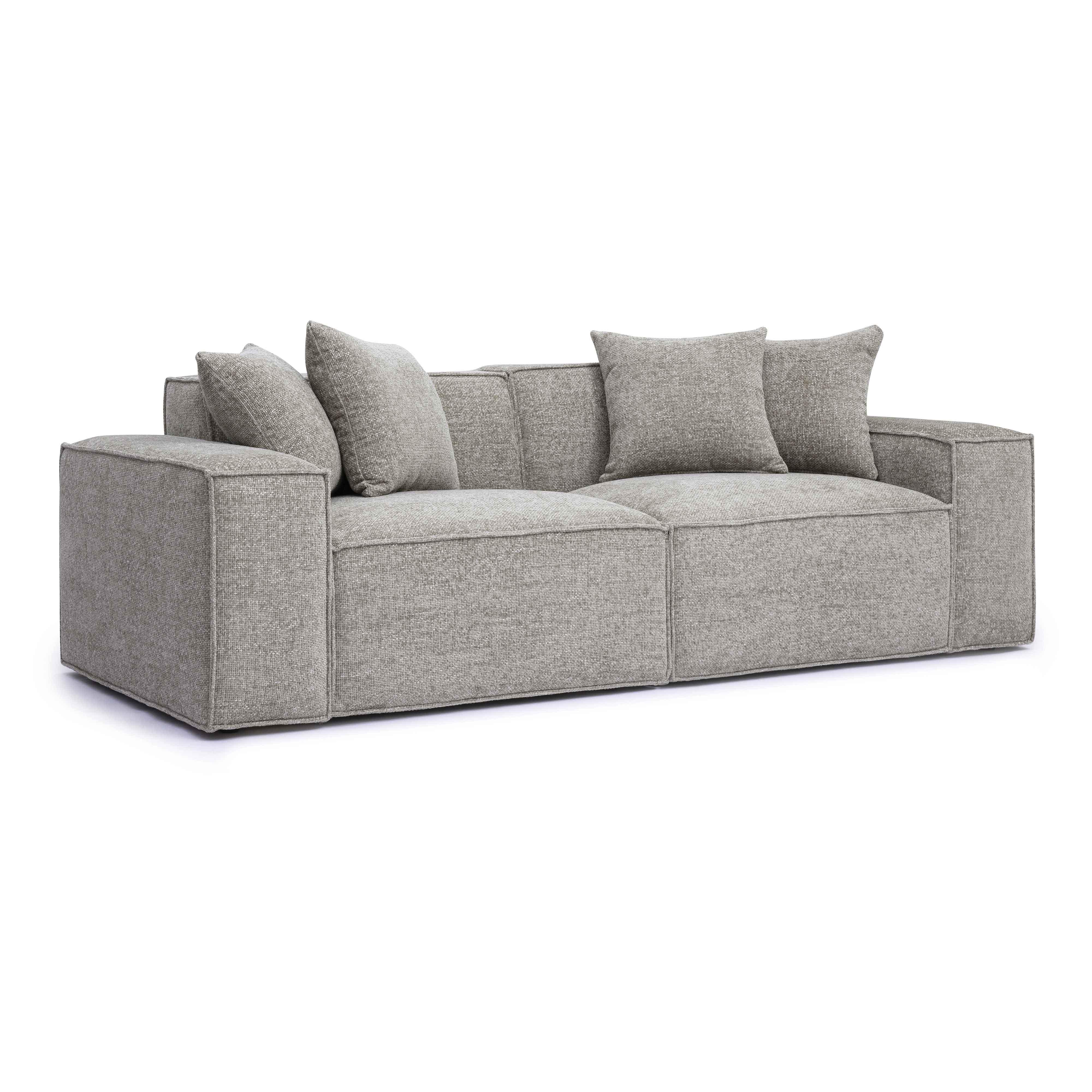 Mindy Performance Chenille Basketweave Modular Loveseat