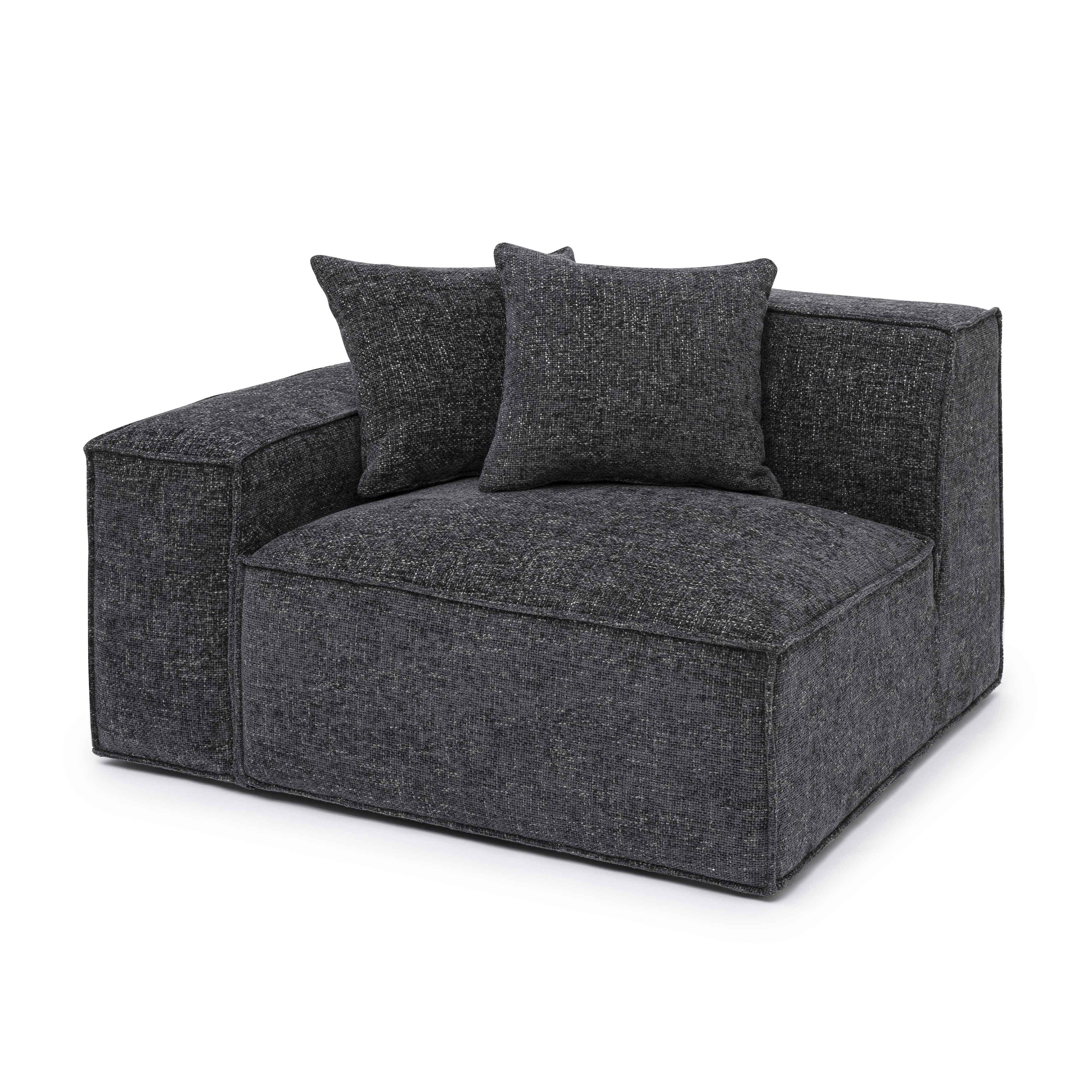 Mindy Performance Chenille Basketweave Modular Corner Chair