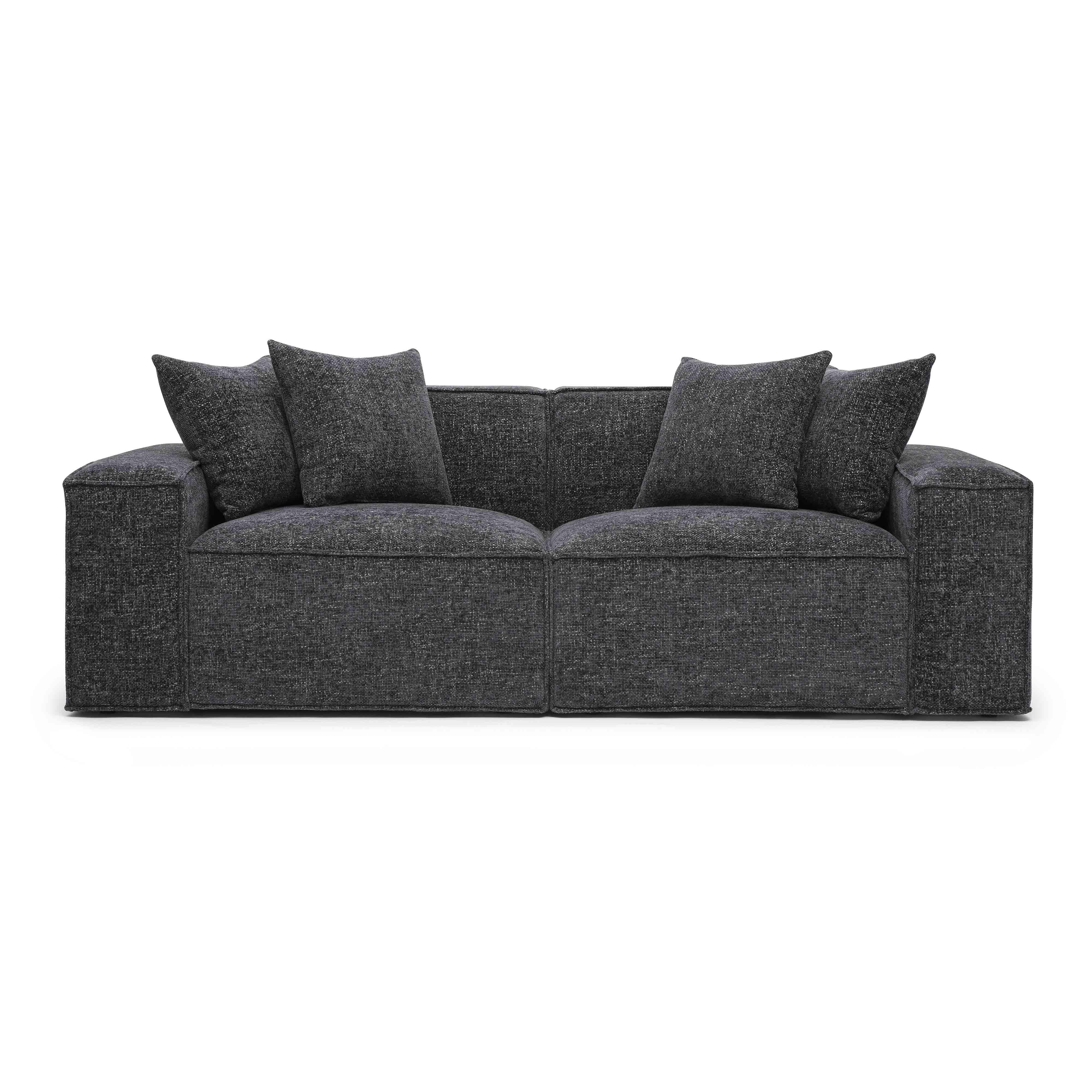 Mindy Performance Chenille Basketweave Modular Loveseat