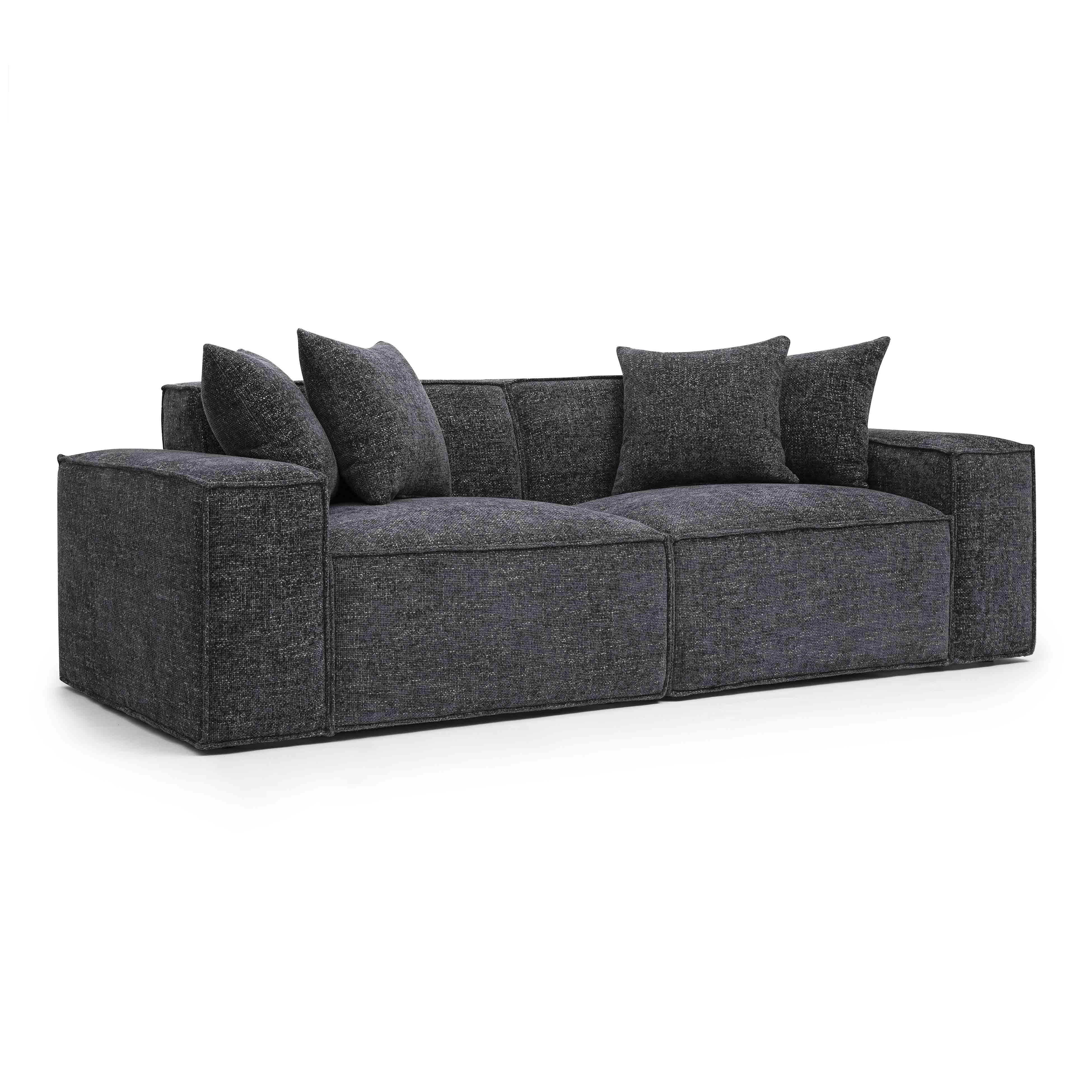 Mindy Performance Chenille Basketweave Modular Loveseat