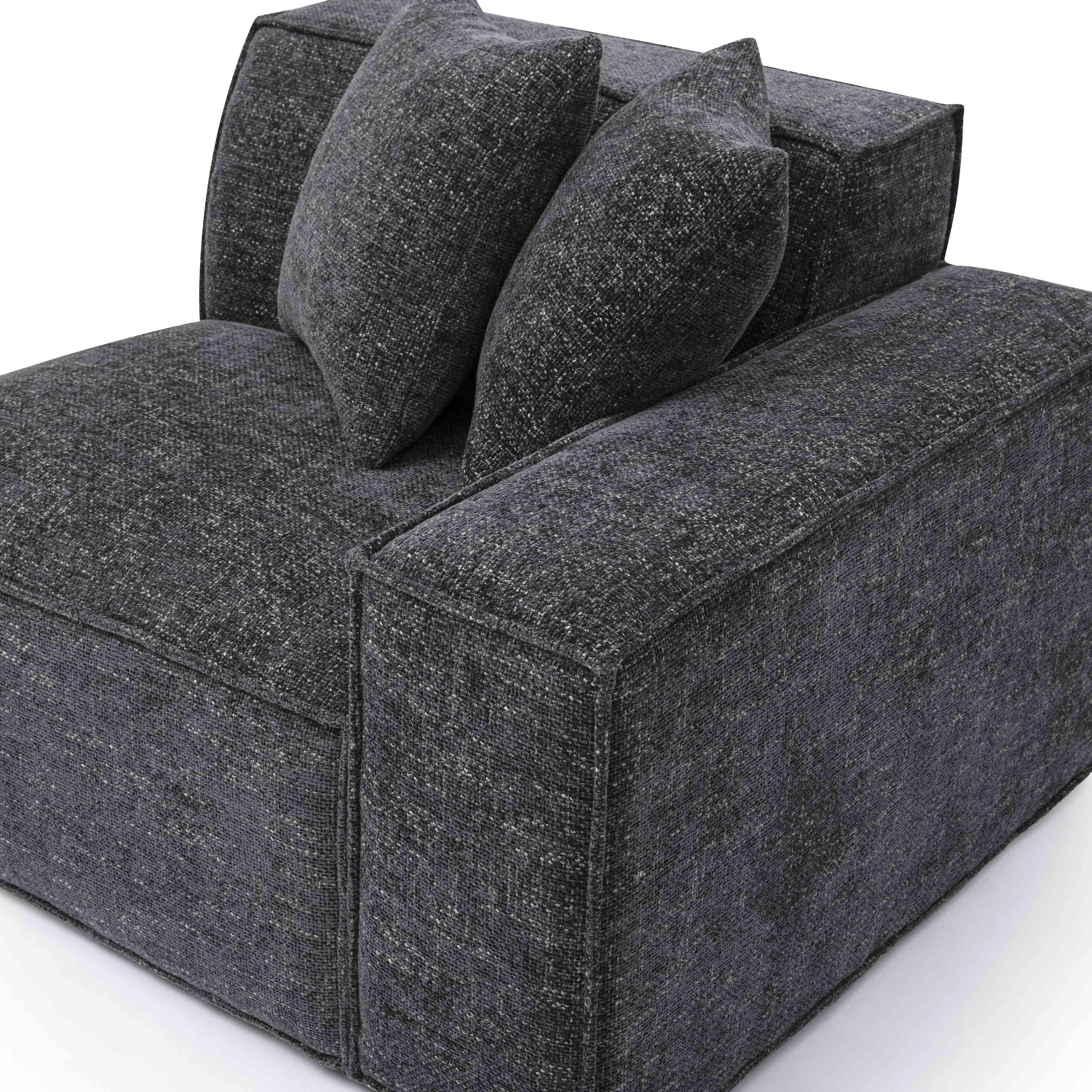 Mindy Performance Chenille Basketweave Modular Corner Chair
