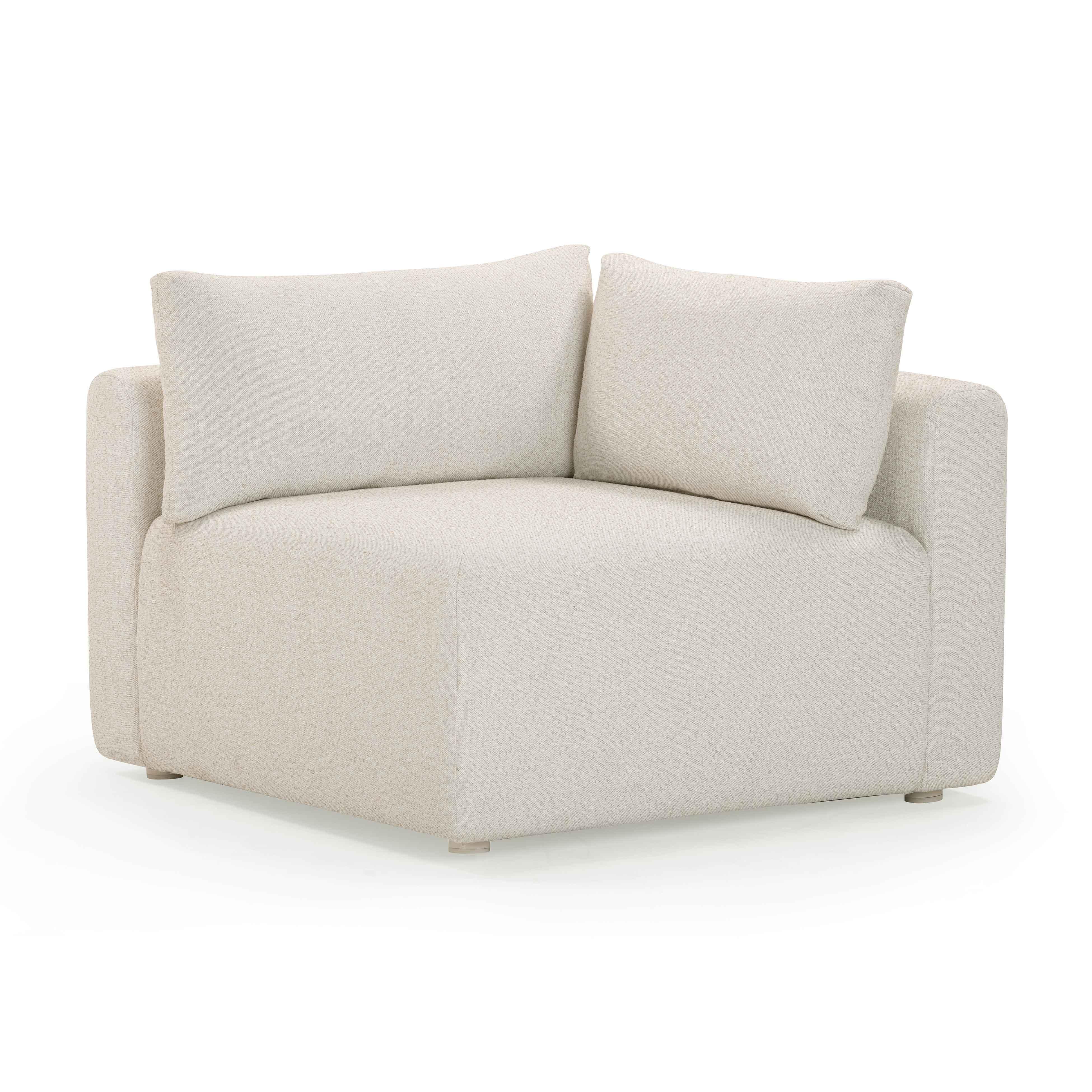 Hangover Cream Performance Fabric Outdoor Modular Corner Chair