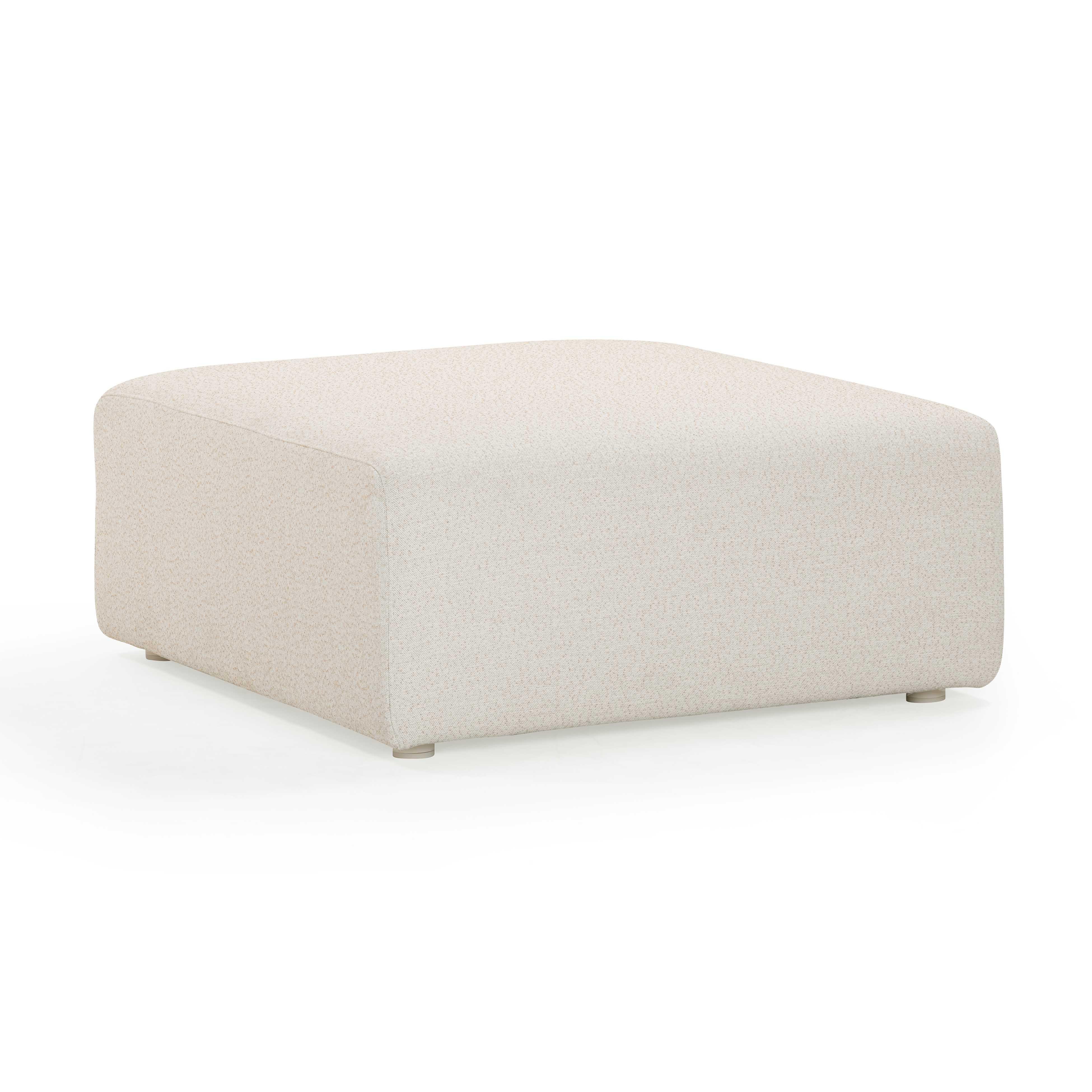 Hangover Cream Performance Fabric Outdoor Ottoman