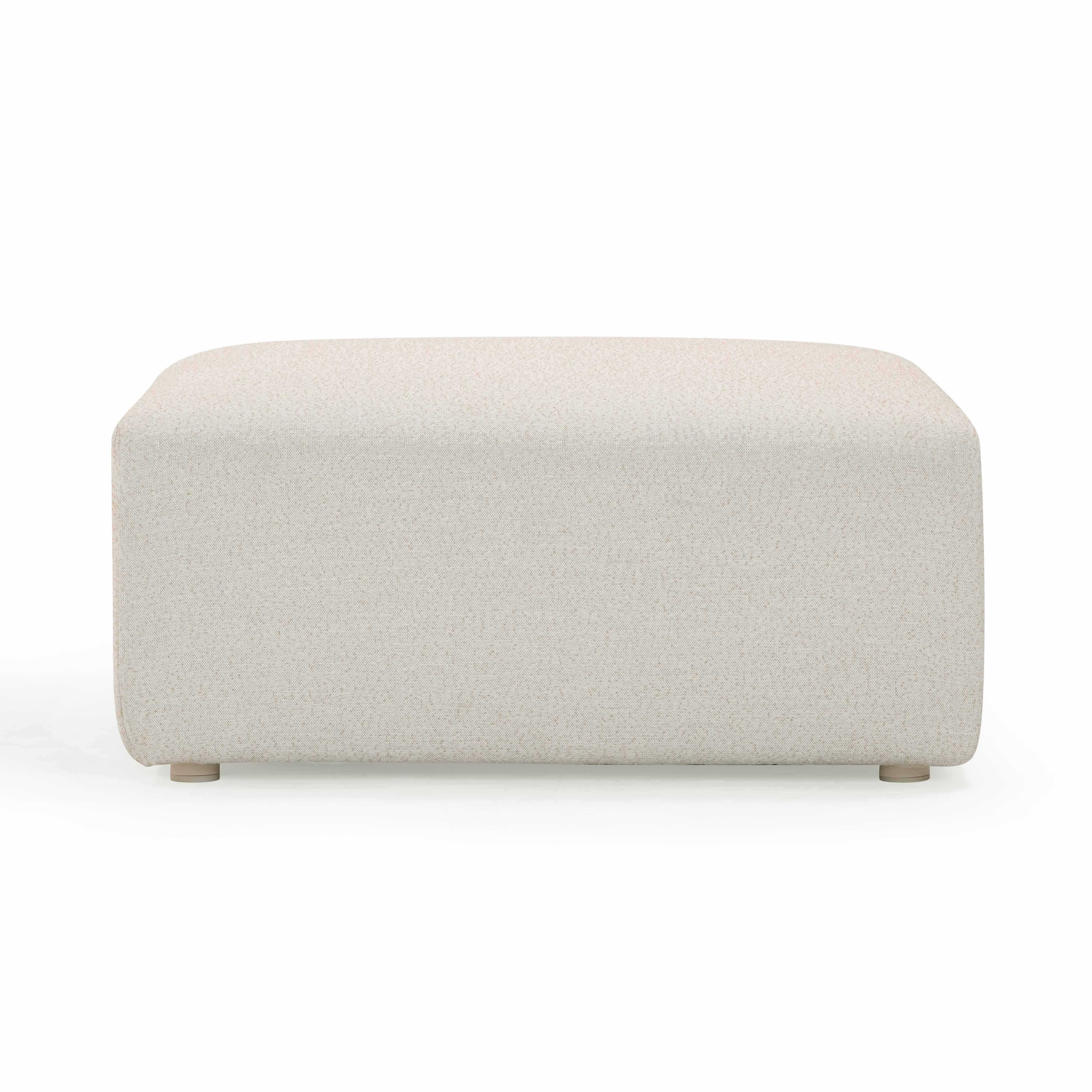 Hangover Cream Performance Fabric Outdoor Ottoman