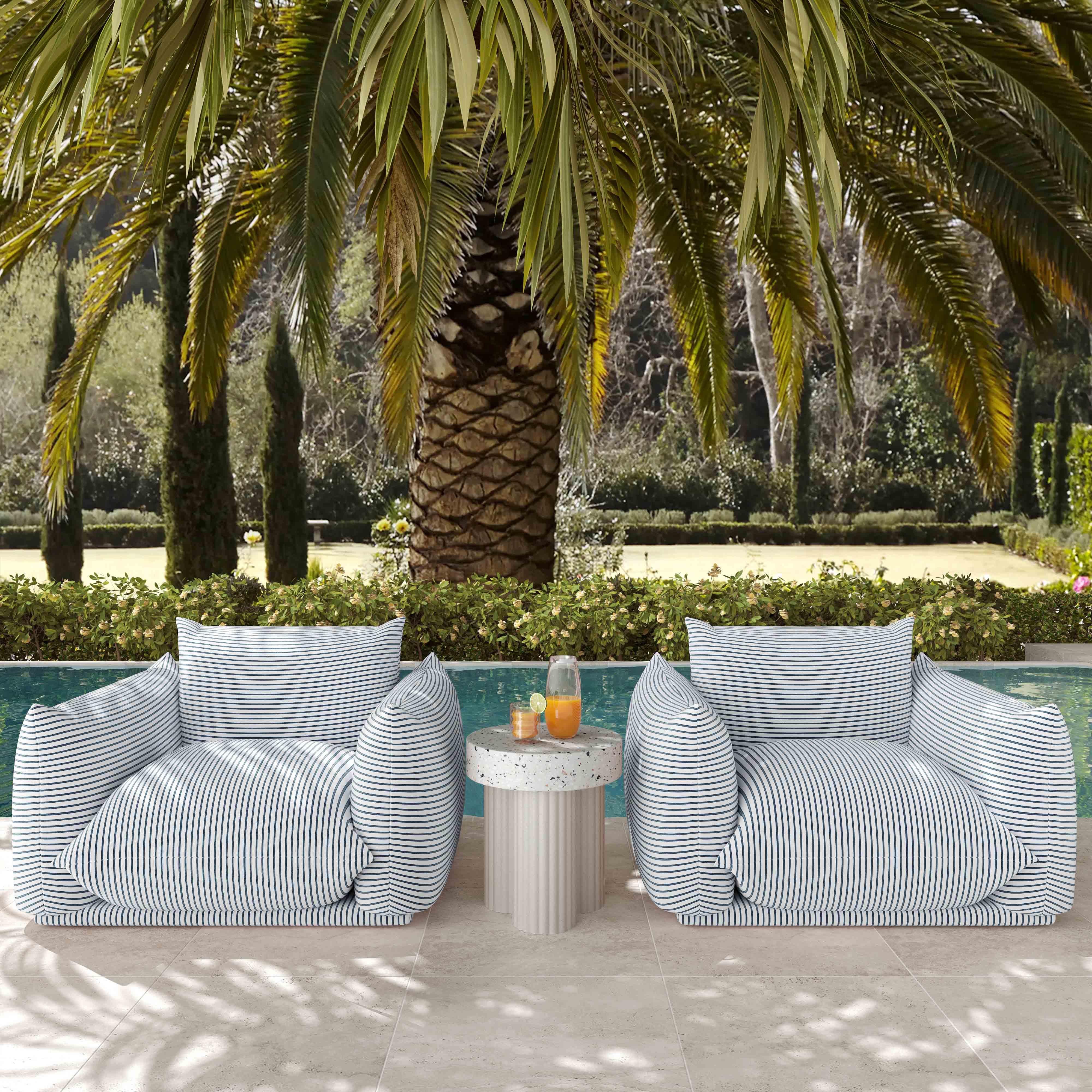 Saint Tropez Striped Stuffed Outdoor Armchair Outdoor Accent & Lounge Chairs TOV Furniture , Black Friday Sale TOV Furniture Furniture Sale, Old Bones Co, Mid Century Furniture Sale, Four Hands Furniture, Black Friday Sale Saint Tropez Striped Stuffed Outdoor Armchair,Gus Sale, Perigold Saint Tropez Striped Stuffed Outdoor Armchair Outdoor Accent & Lounge Chairs Black Friday Sale , Perigold Sale Saint Tropez Striped Stuffed Outdoor Armchair,Saint Tropez Striped Stuffed Outdoor Armchair Lulu and Georgia, Bur