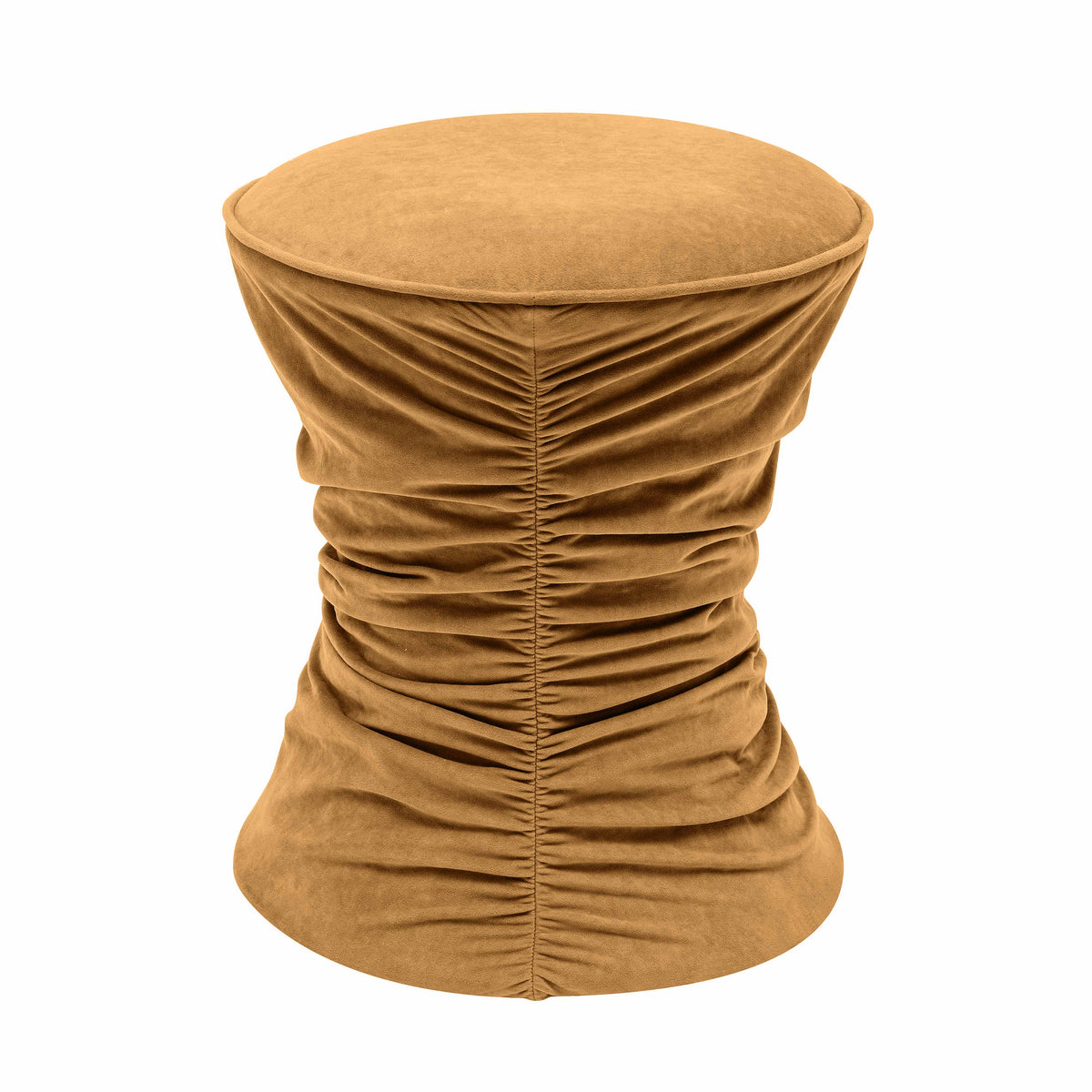 Bounce Ruched Performance Velvet Adjustable Ottoman