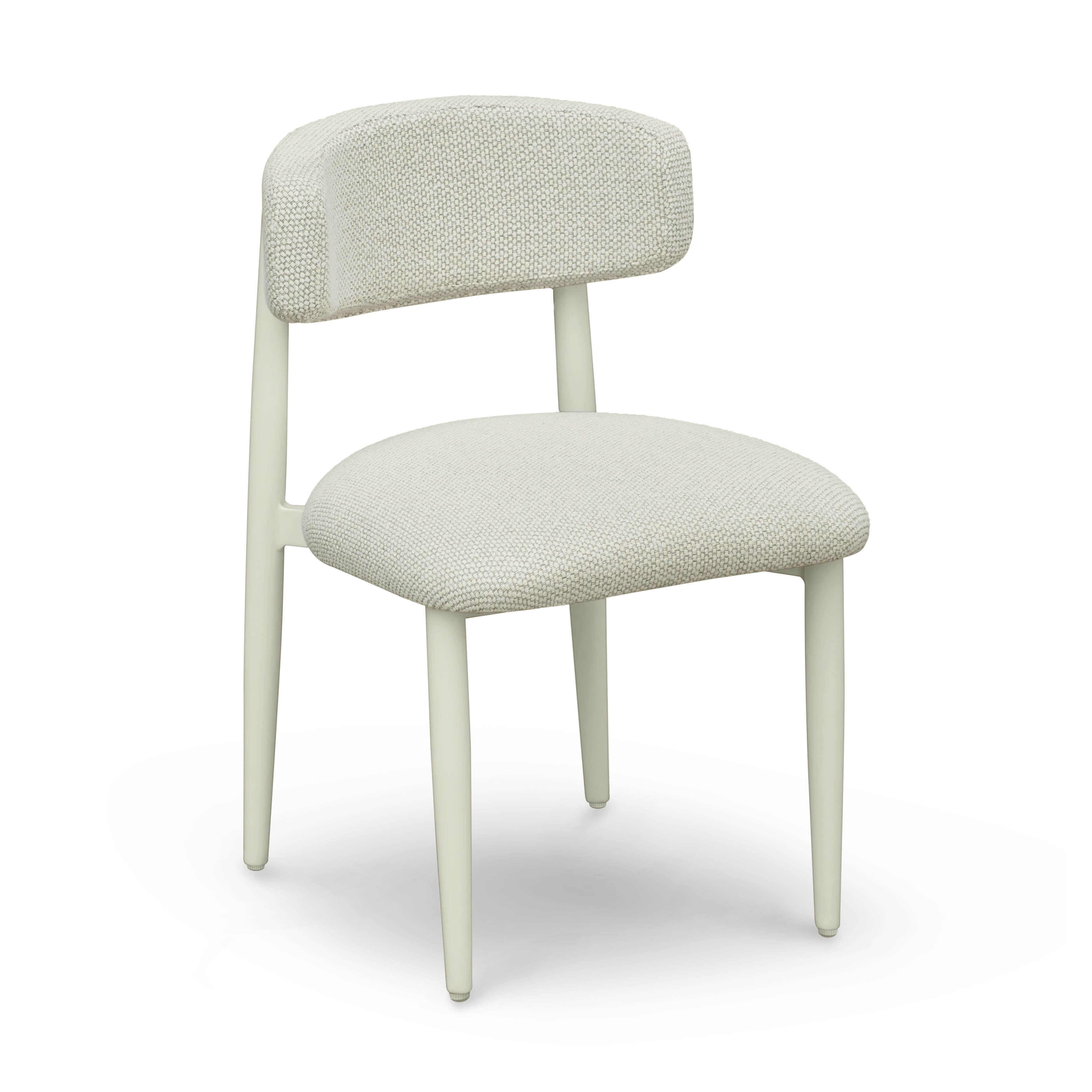Annika Textured Contract-Grade Fabric Outdoor Dining Side Chair
