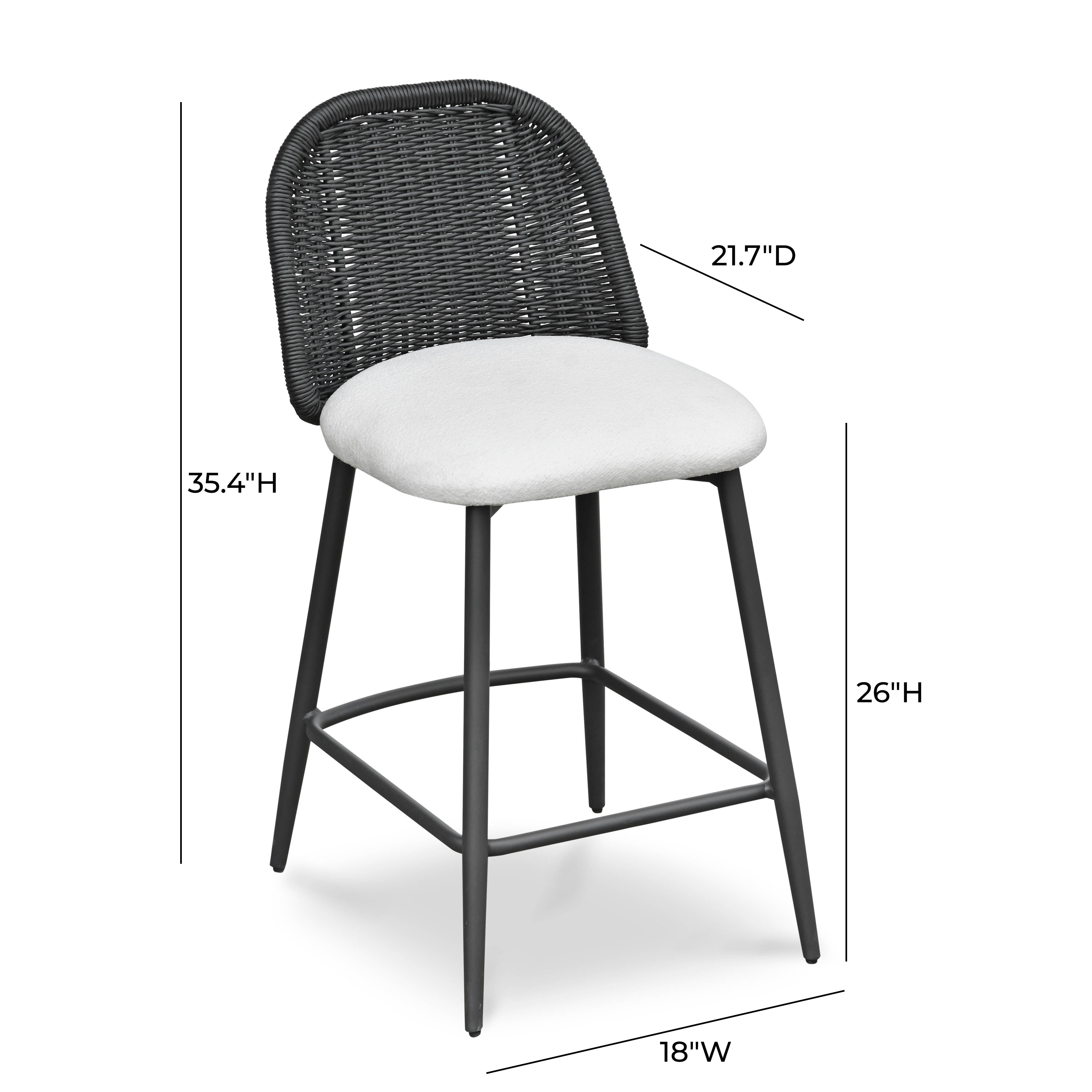 Alexa Performance Fabric Outdoor Counter Stool