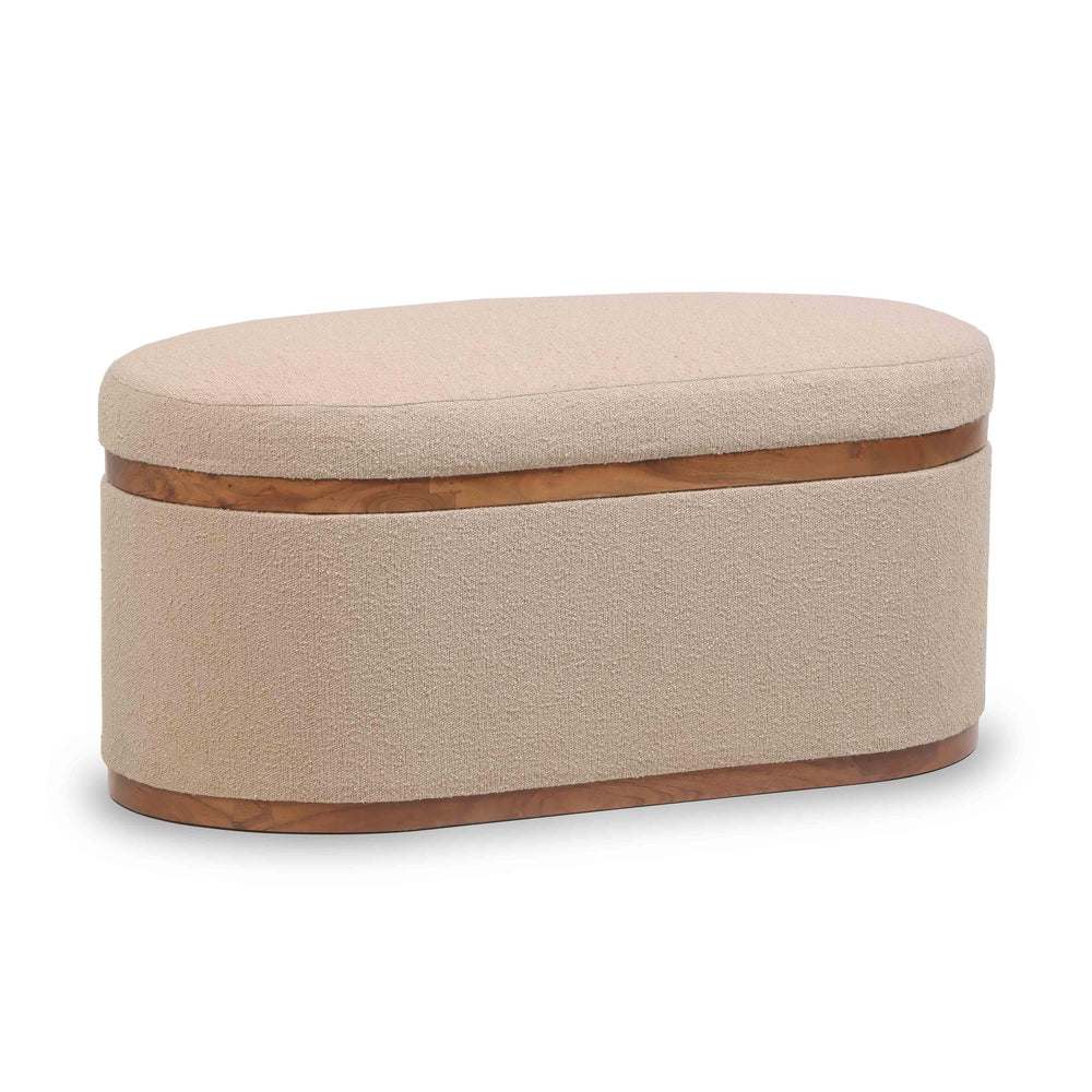 Olivier Boucle Oval Storage Ottoman