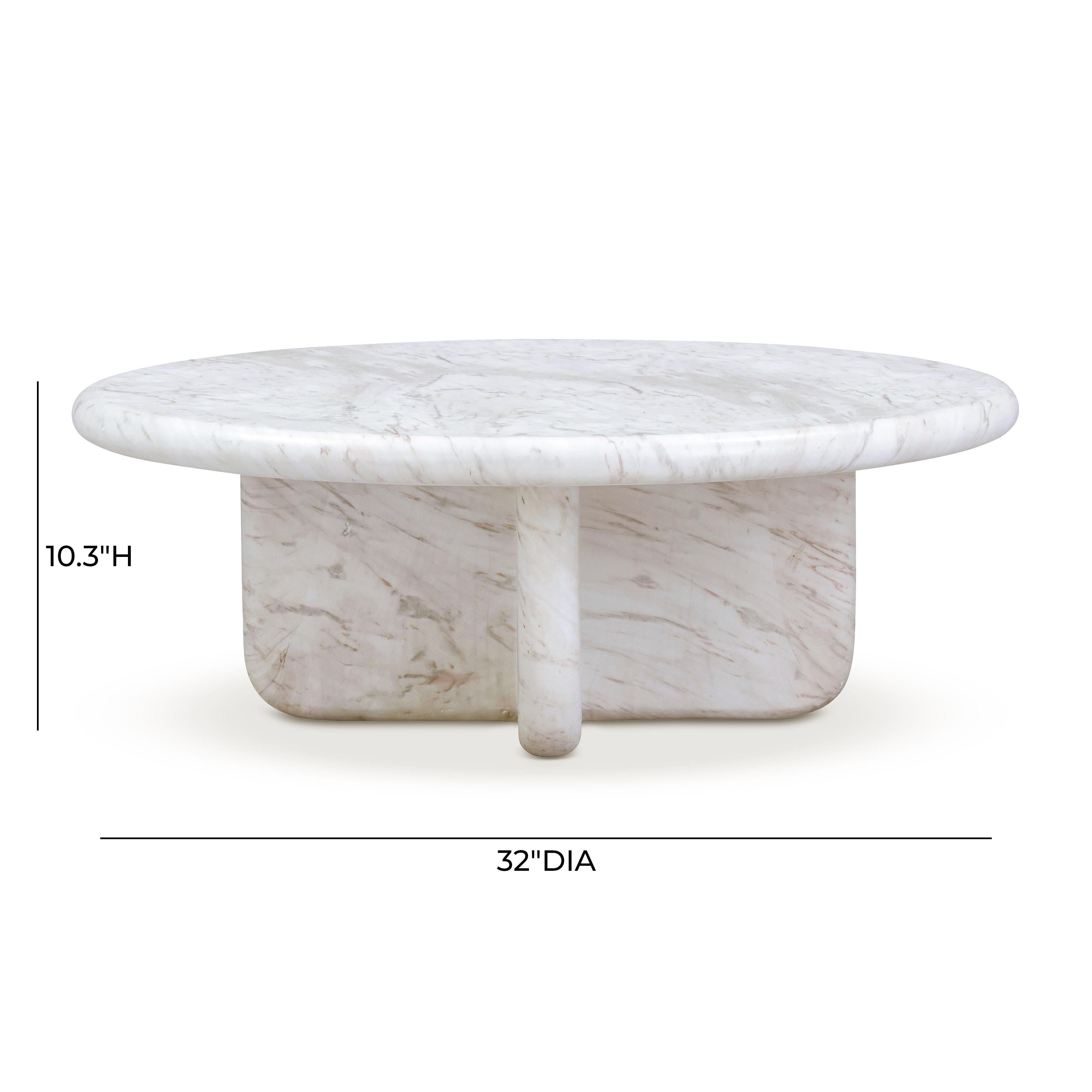 Juju 2-Piece Faux Marble Indoor/Outdoor Nesting Coffee Table Set