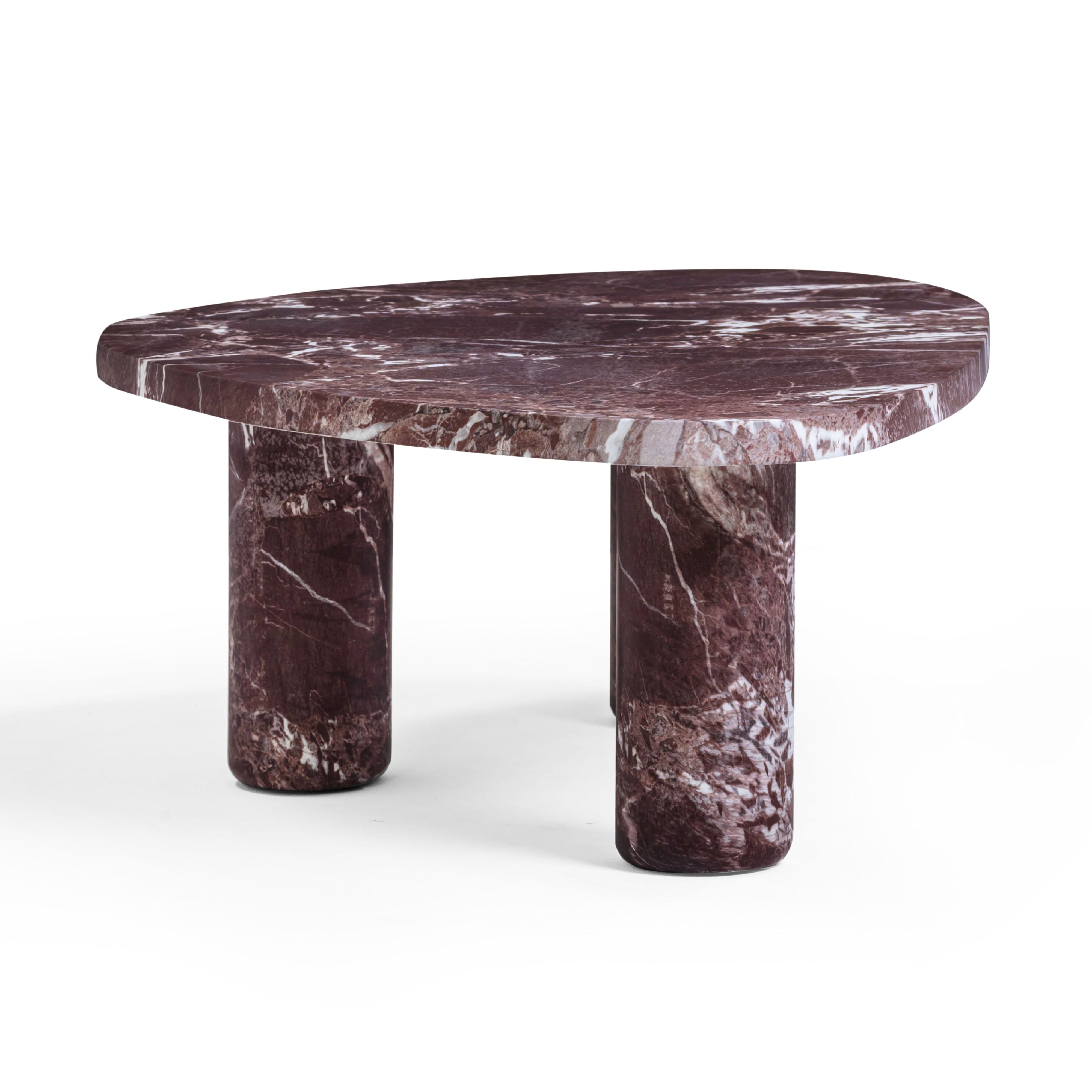 Libby Faux Red Levanto Marble Indoor/Outdoor Coffee Table