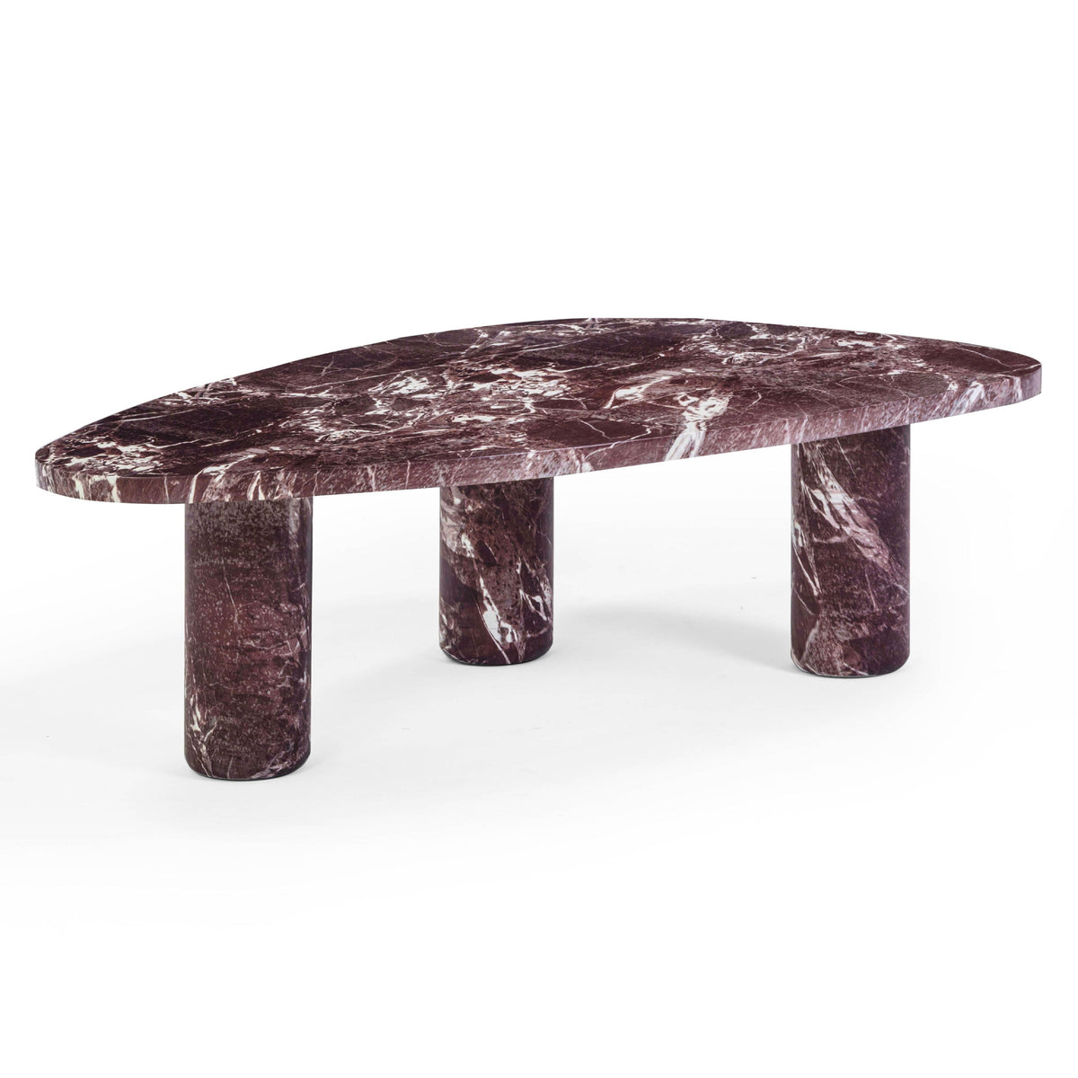 Libby Faux Red Levanto Marble Indoor/Outdoor Coffee Table