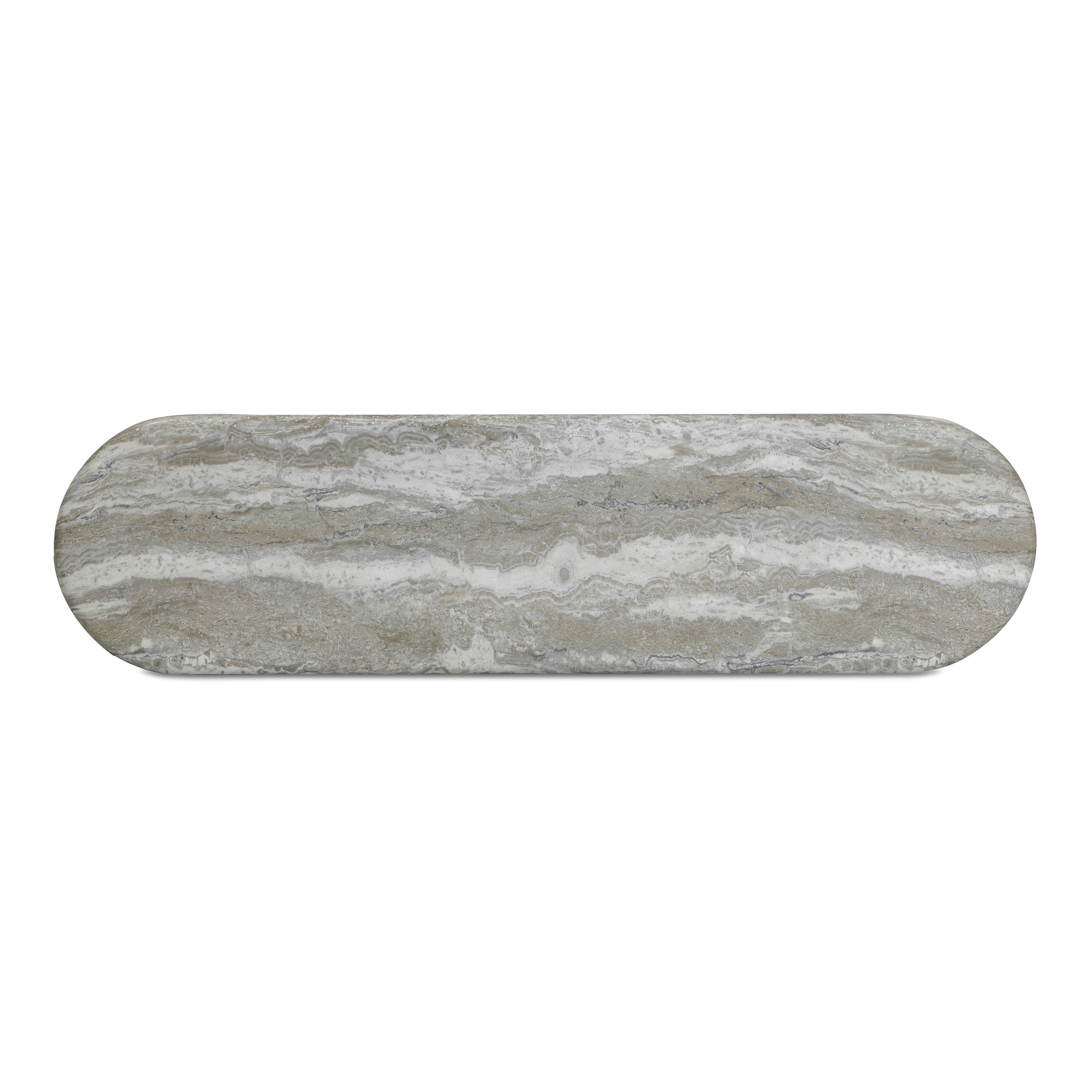 Hyre 59" Faux Stone Indoor/Outdoor Concrete Console Table