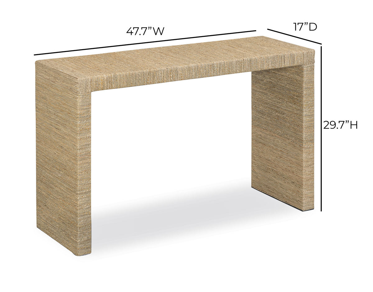 Mona Natural Seagrass Console Table