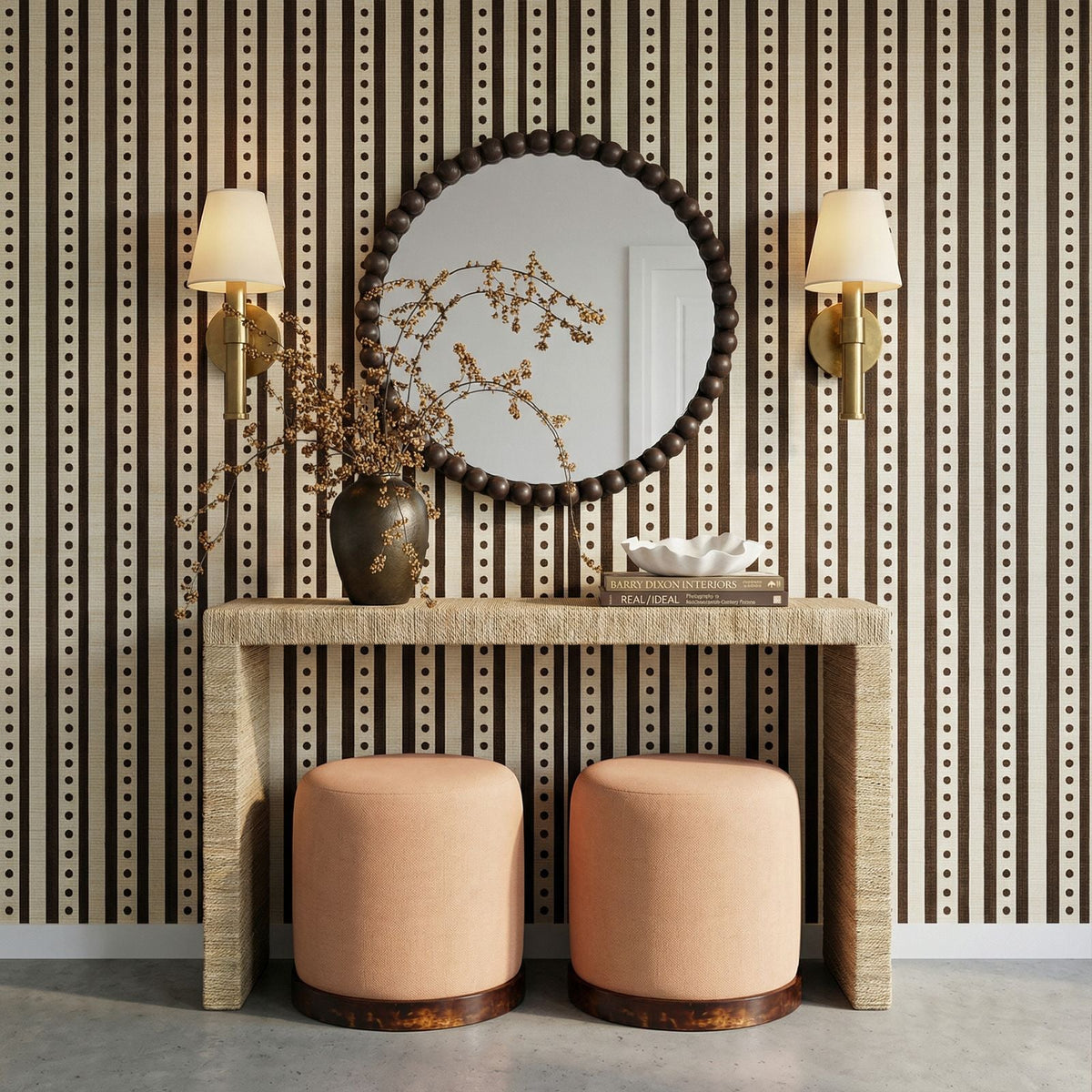 Mona Natural Seagrass Console Table