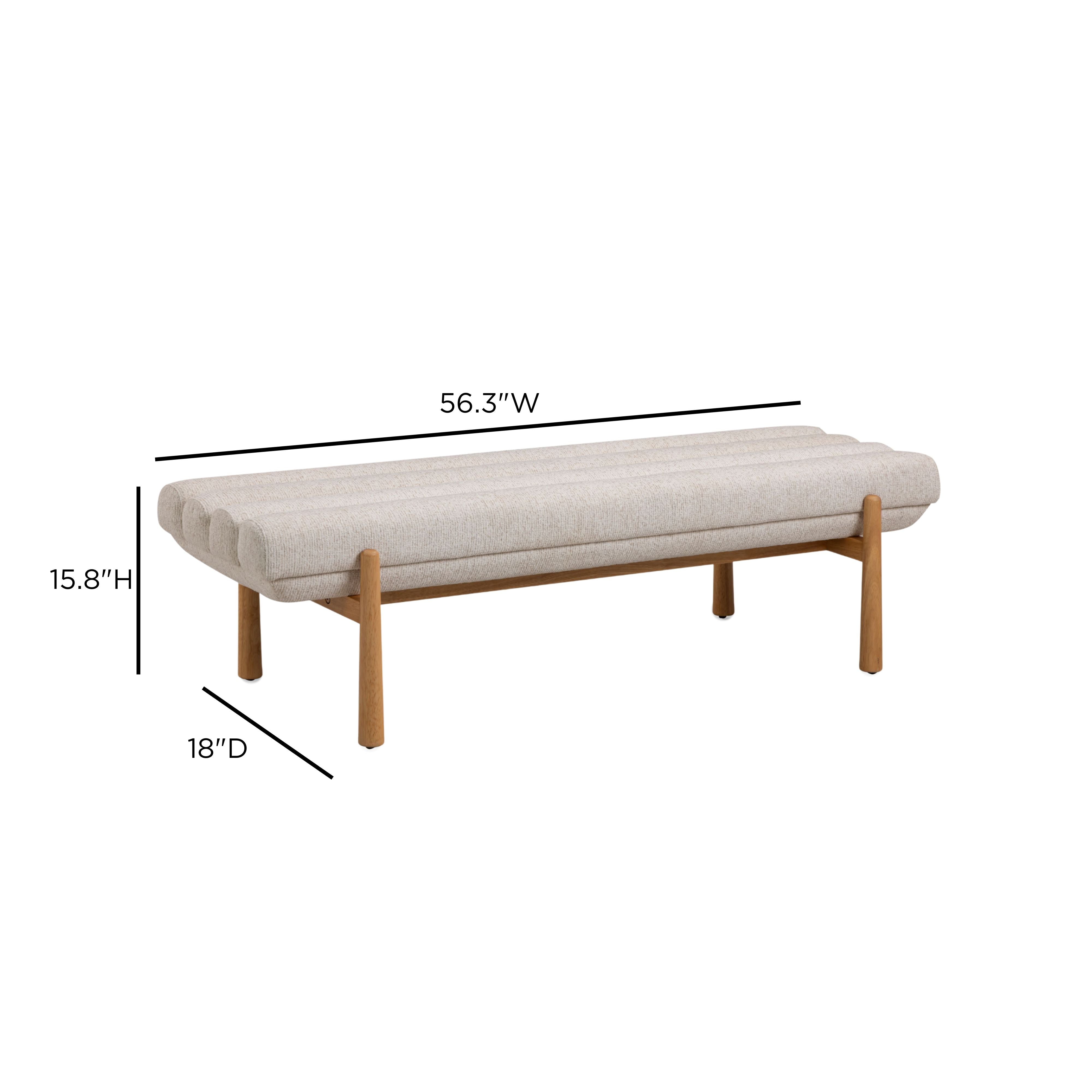Julianna 56" Textured Performance Fabric Bench