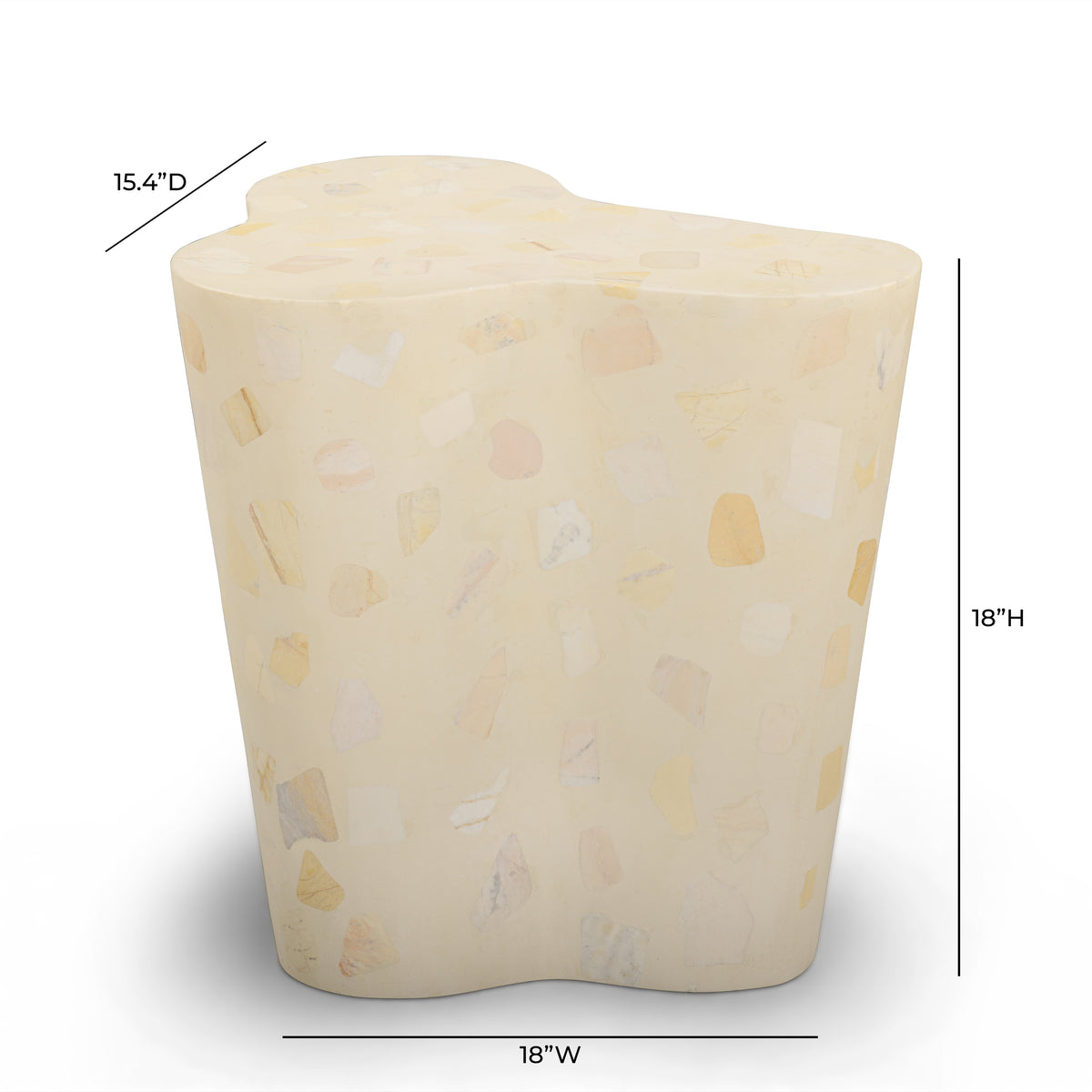 Slab Faux Terrazzo Side Table