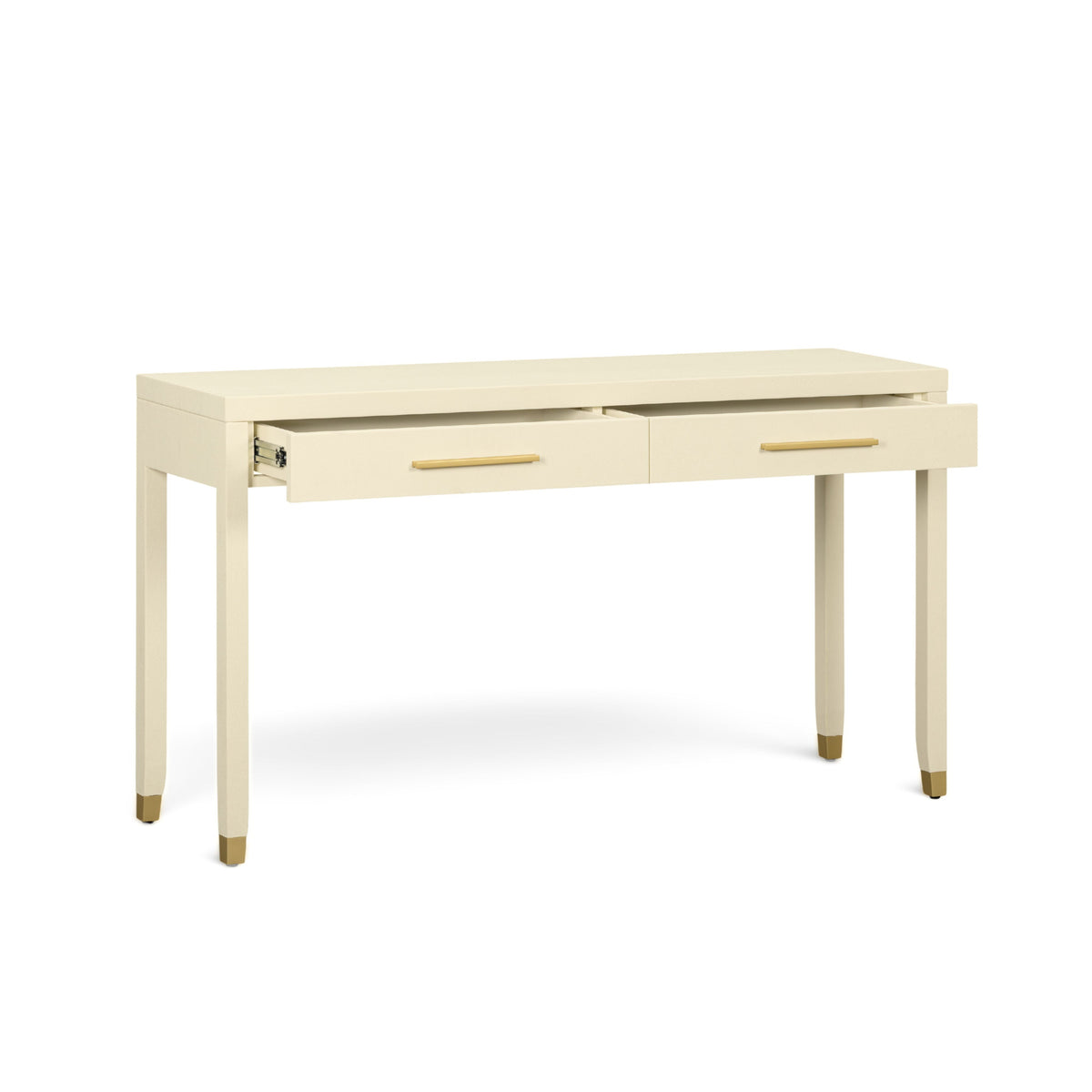 Dani 54" Cream Faux Shagreen 2-Drawer Console Table