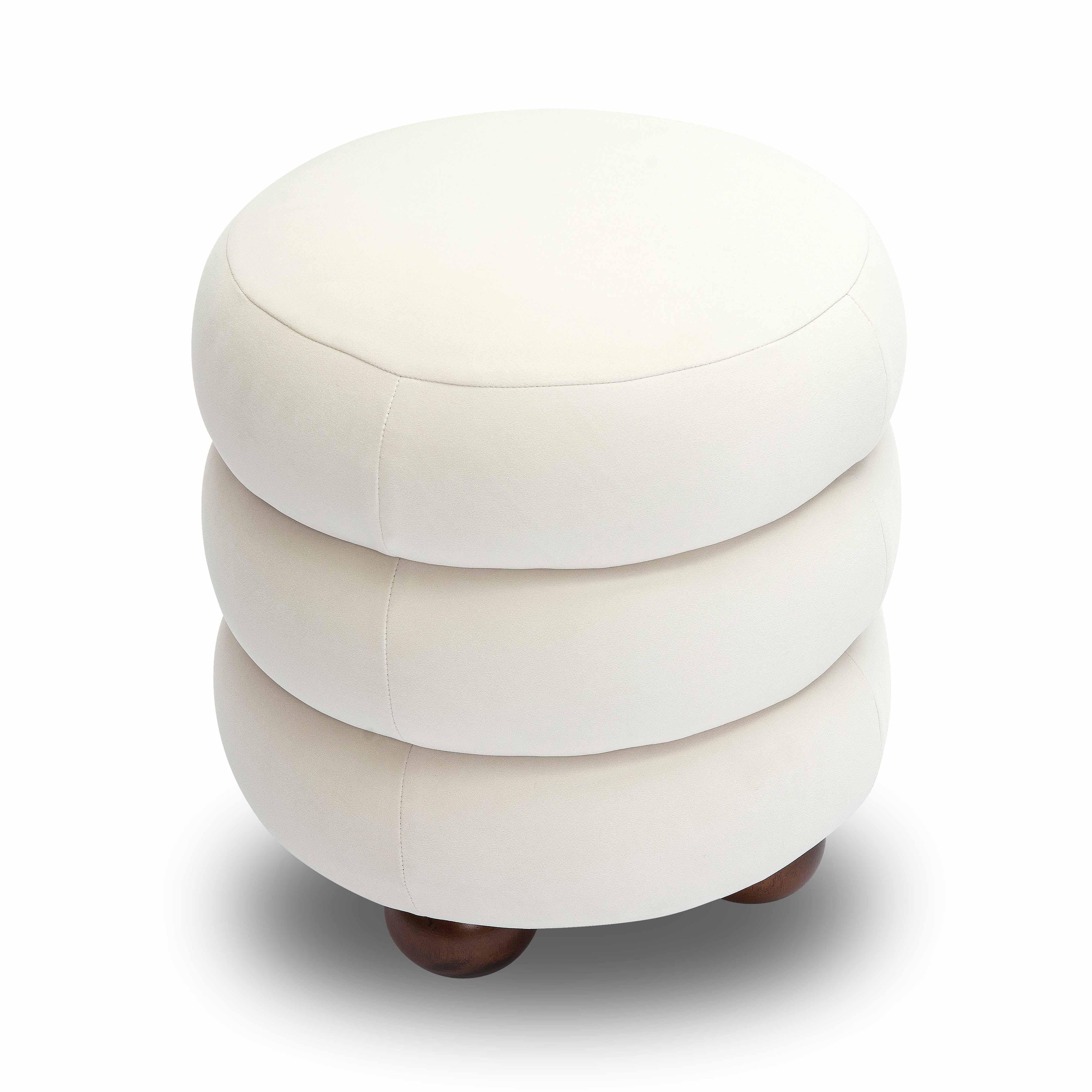 Stefanie Performance Velvet Ottoman