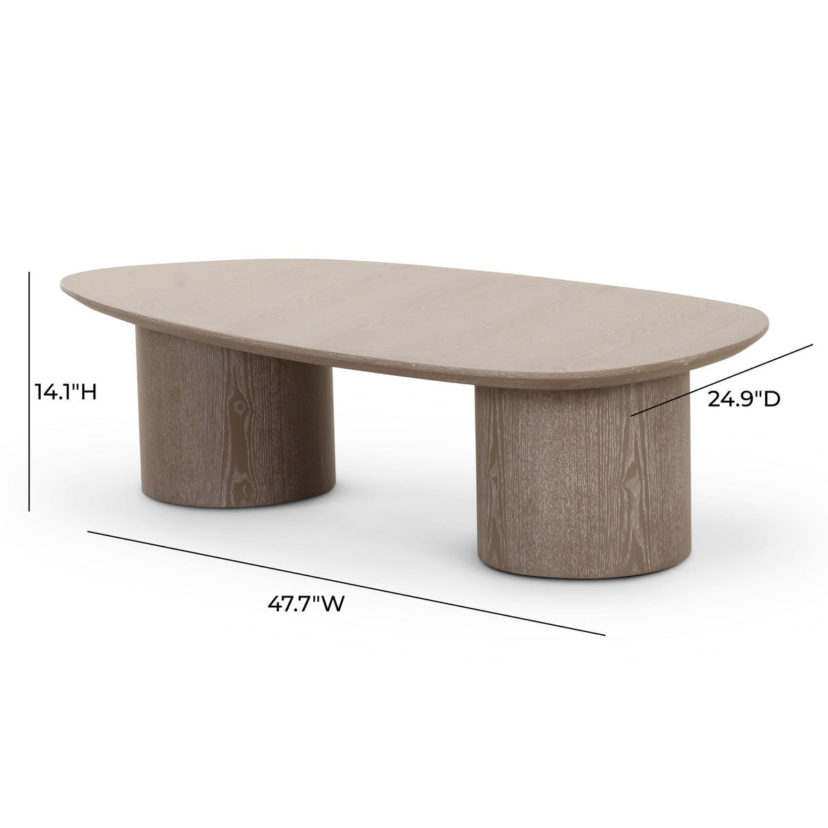 Rhema 2-Piece Washed Ash Nesting Coffee Table Set
