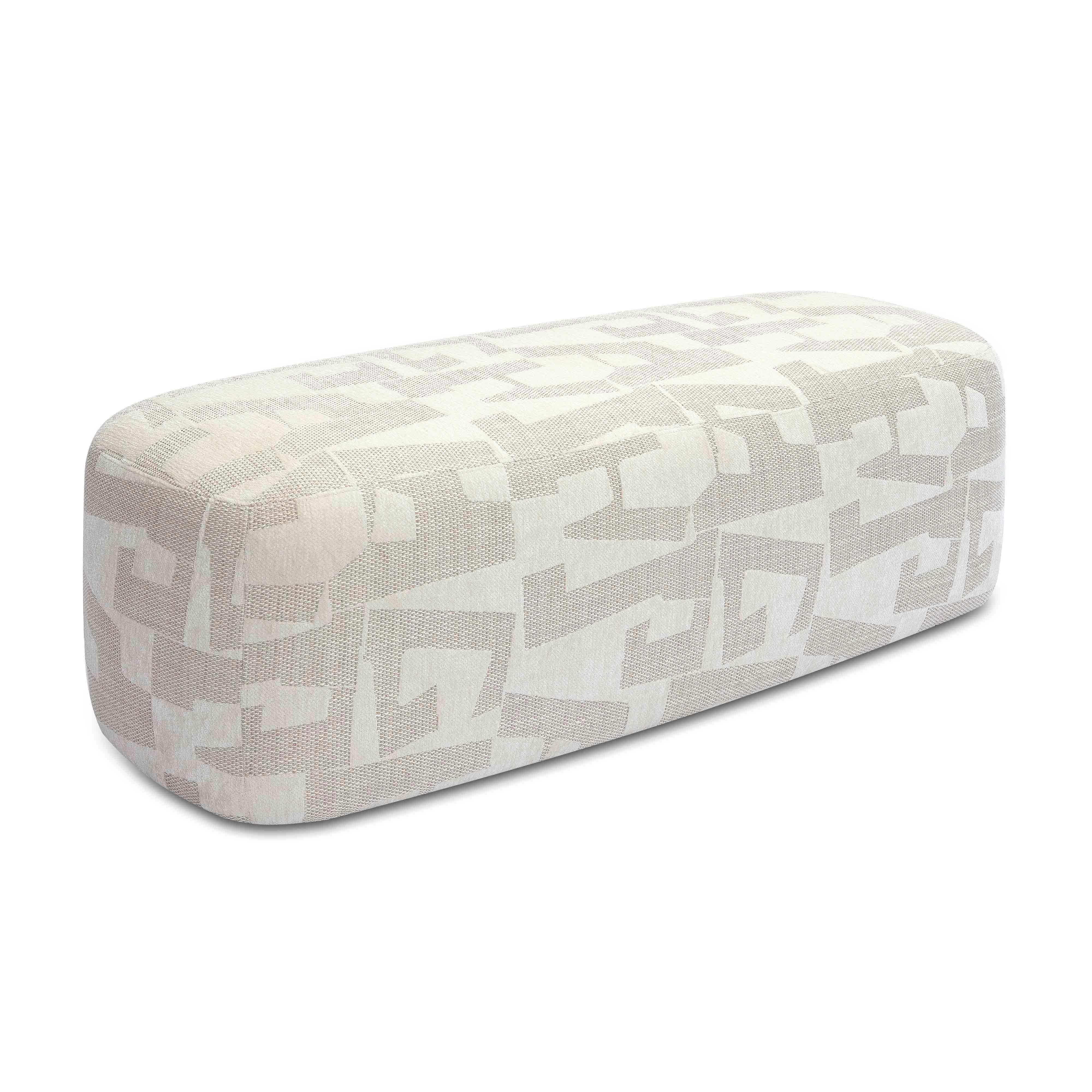 Graceland 54" Cream Performance Jacquard Bench