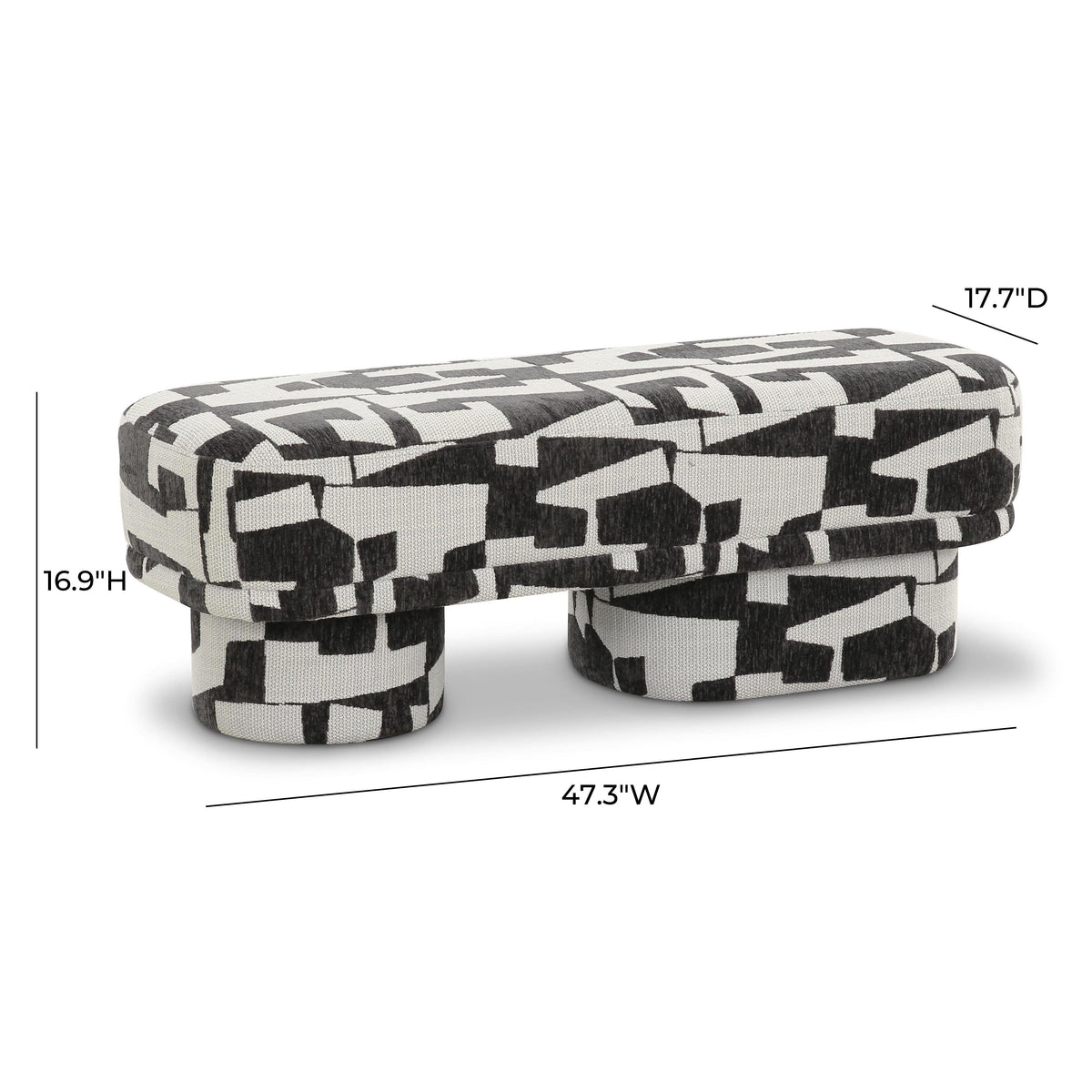 Lena 47" Performance Jacquard Bench