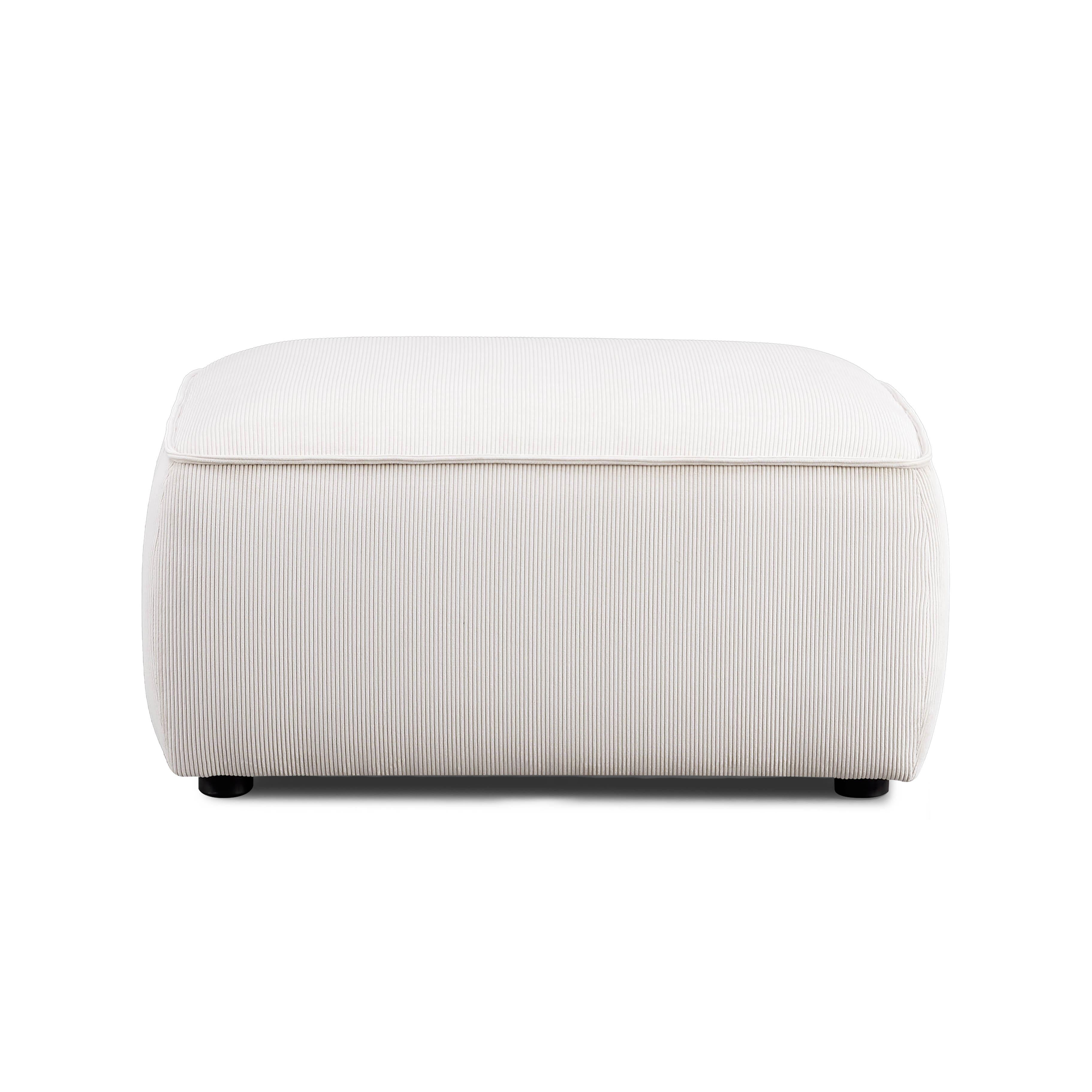Travie Performance Corduroy Velvet Ottoman