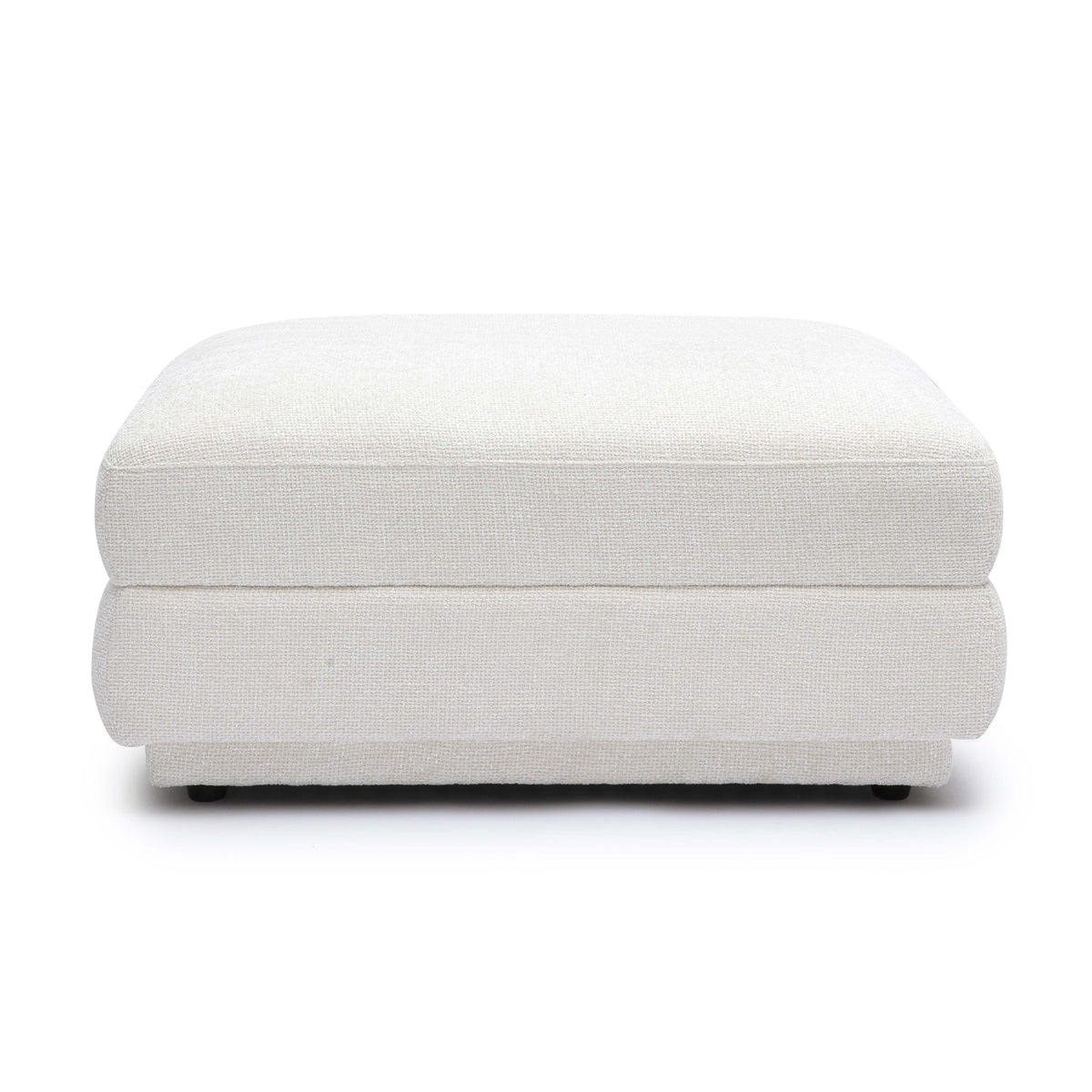 Perry Cream Performance Chenille Modular Ottoman