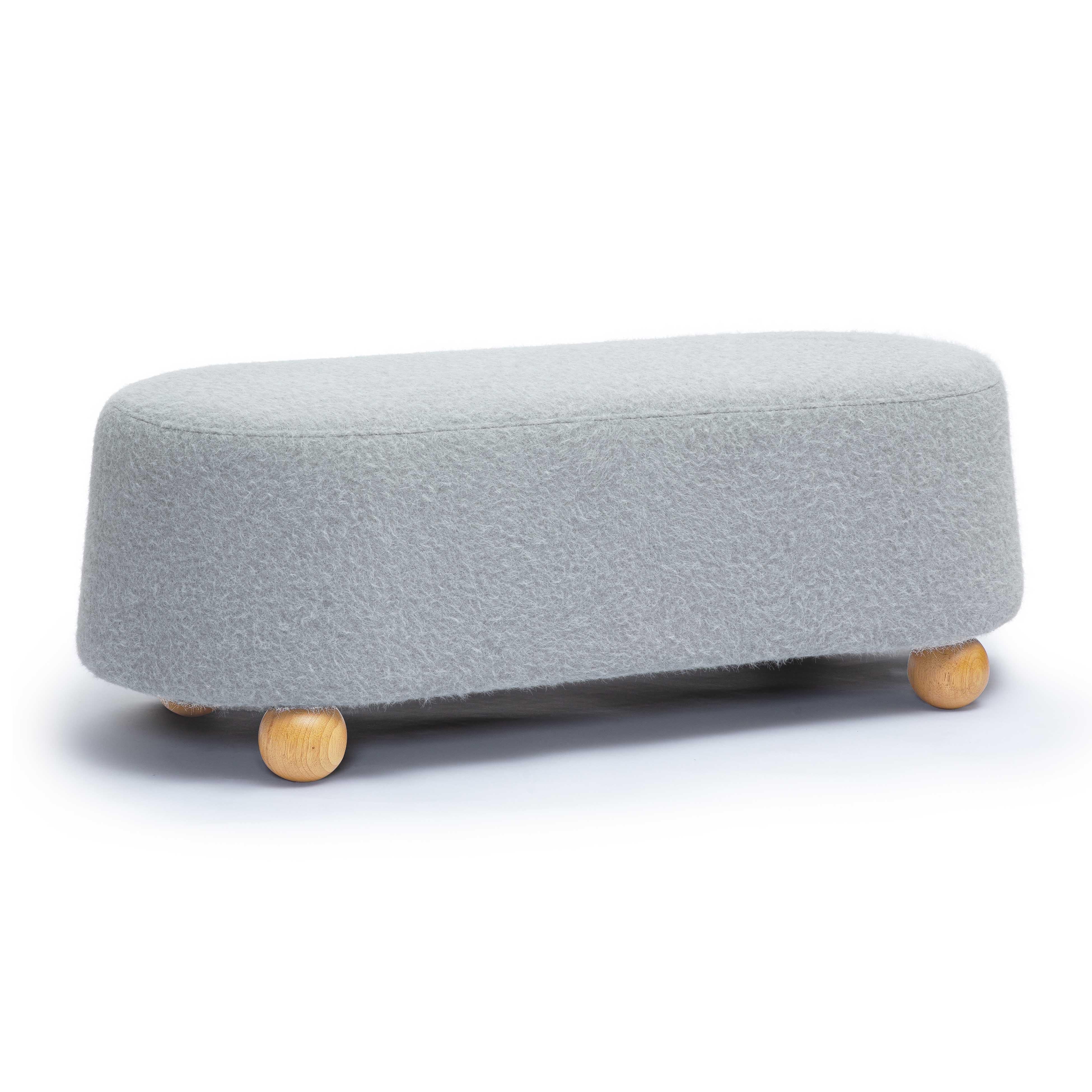 Jaine 48" Contract-Grade Faux Mohair Large Ottoman