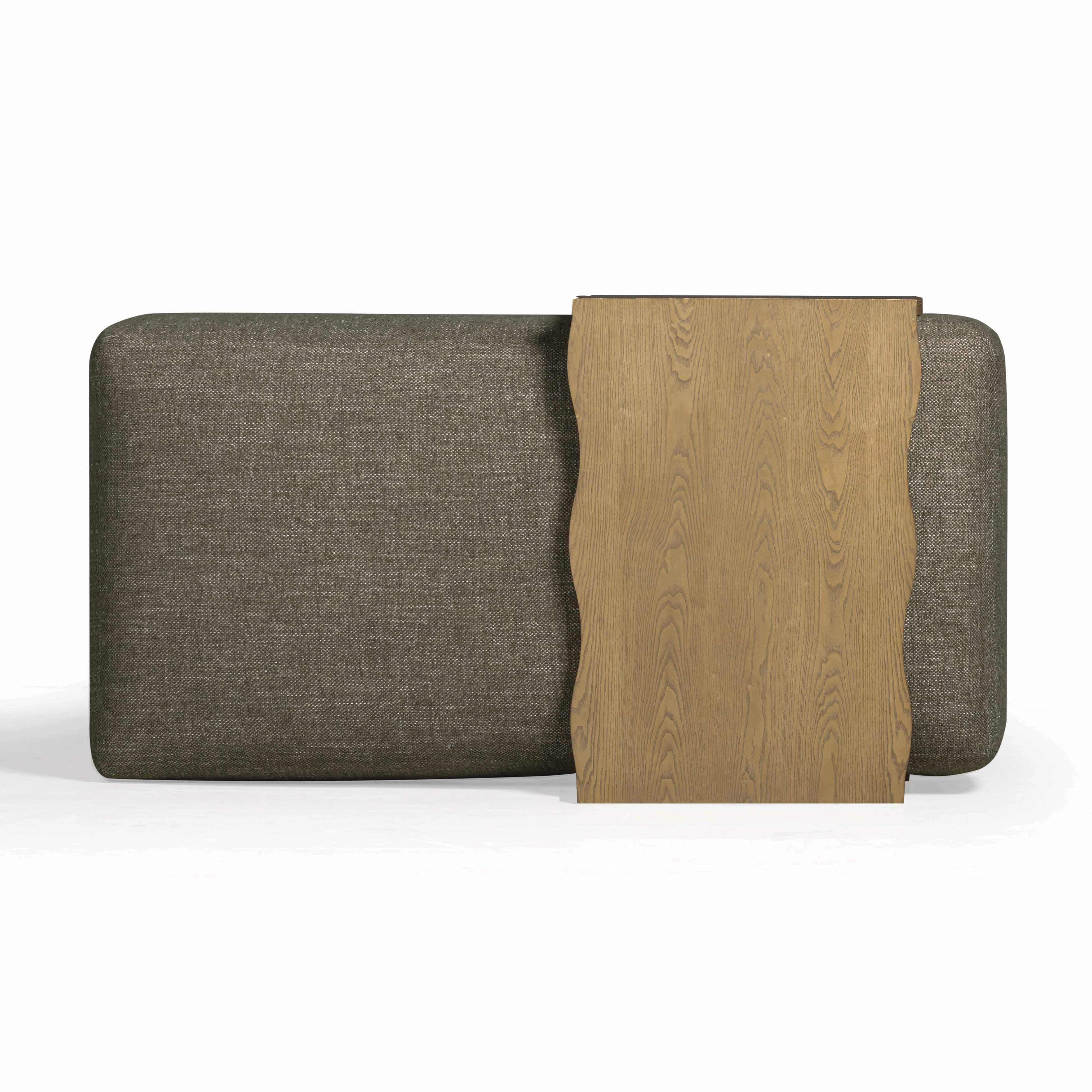 Spencer 54" Performance Basketweave Ottoman with Bridge Table